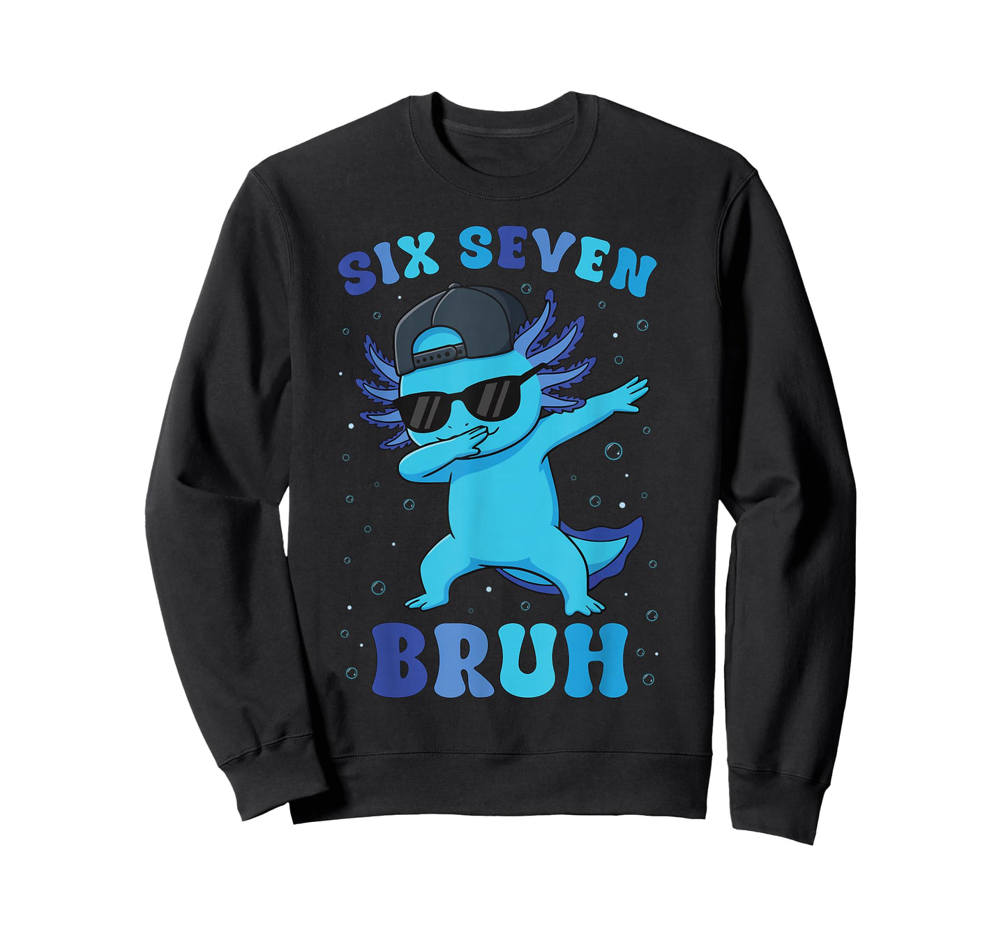 Six Seven 6 7 Meme Cool Dabbing 67 Axolotl Kids Boys Teens T-Shirt