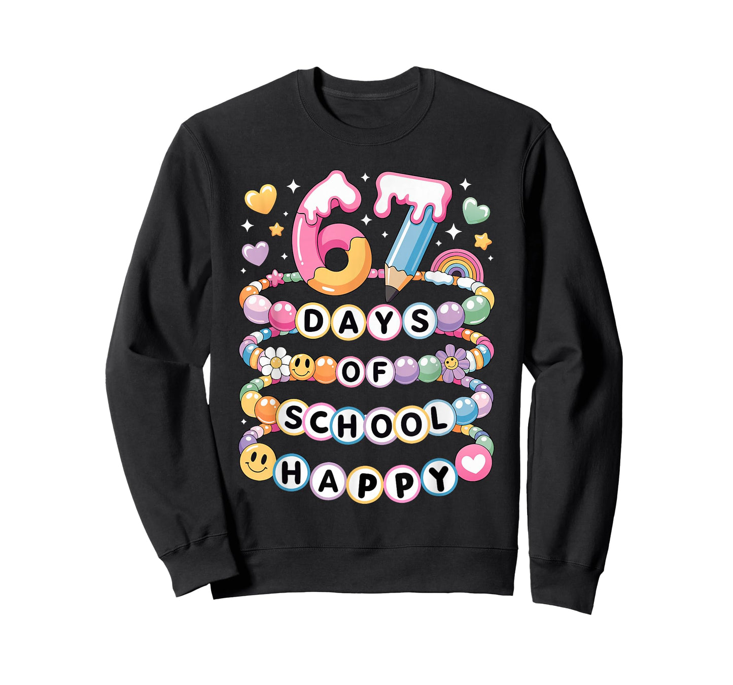 67 Days of School Meme Friendship Bracelets 100 Days Smarter T-Shirt