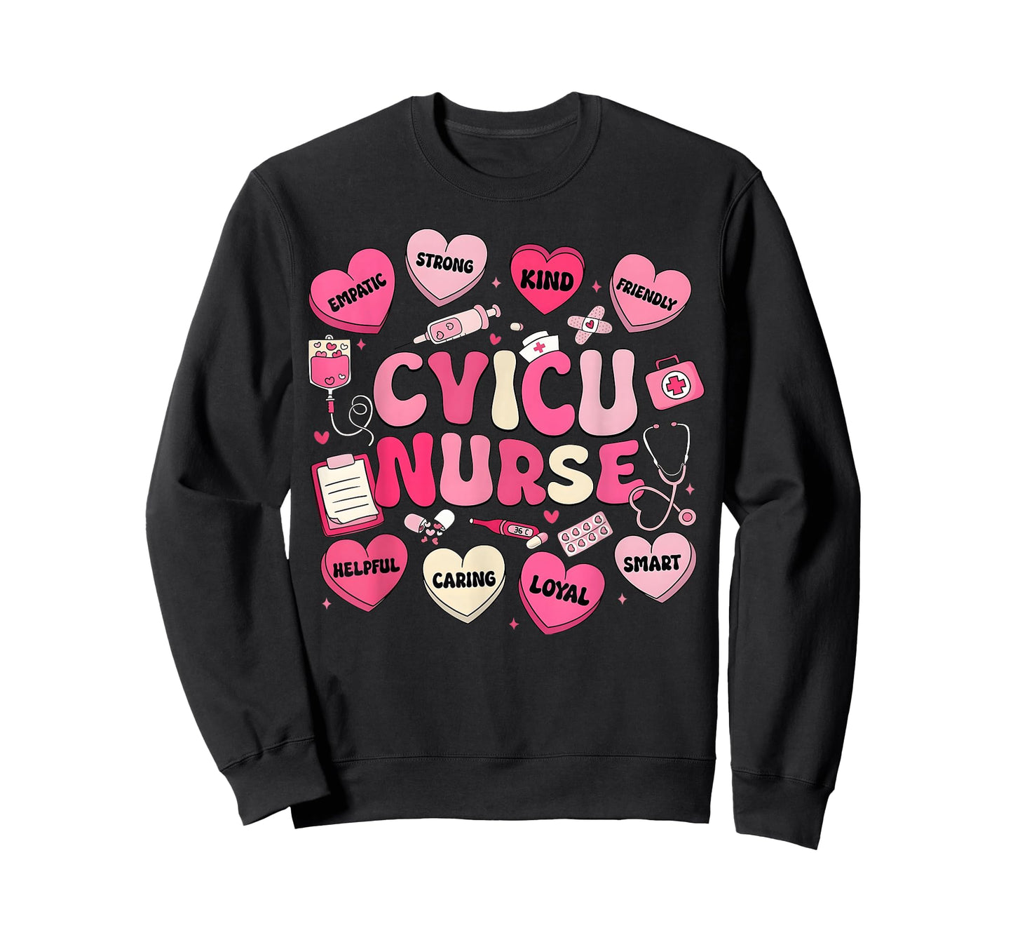 Valentine CVICU Nurse Hearts Coquette Pink Women T-Shirt
