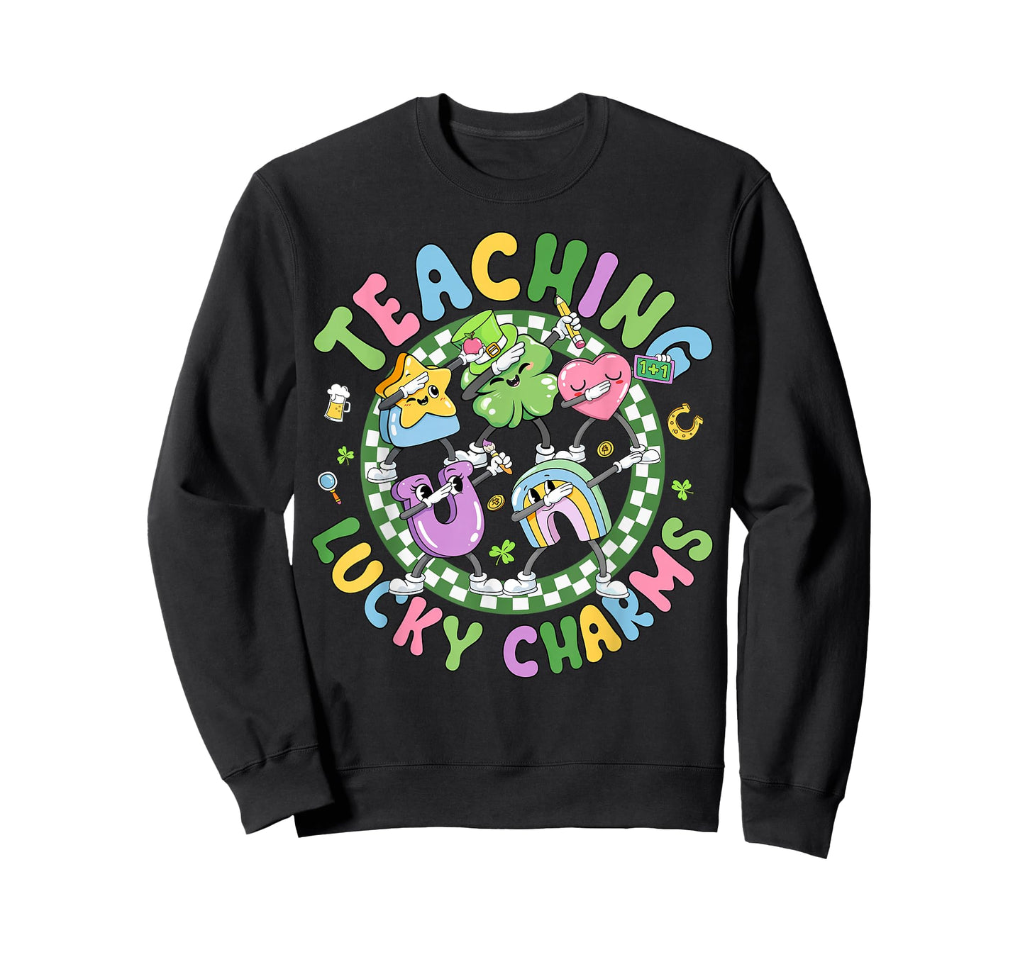 St Patricks Day Teacher Teaching My Lucky Charm Dabbing T-Shirt