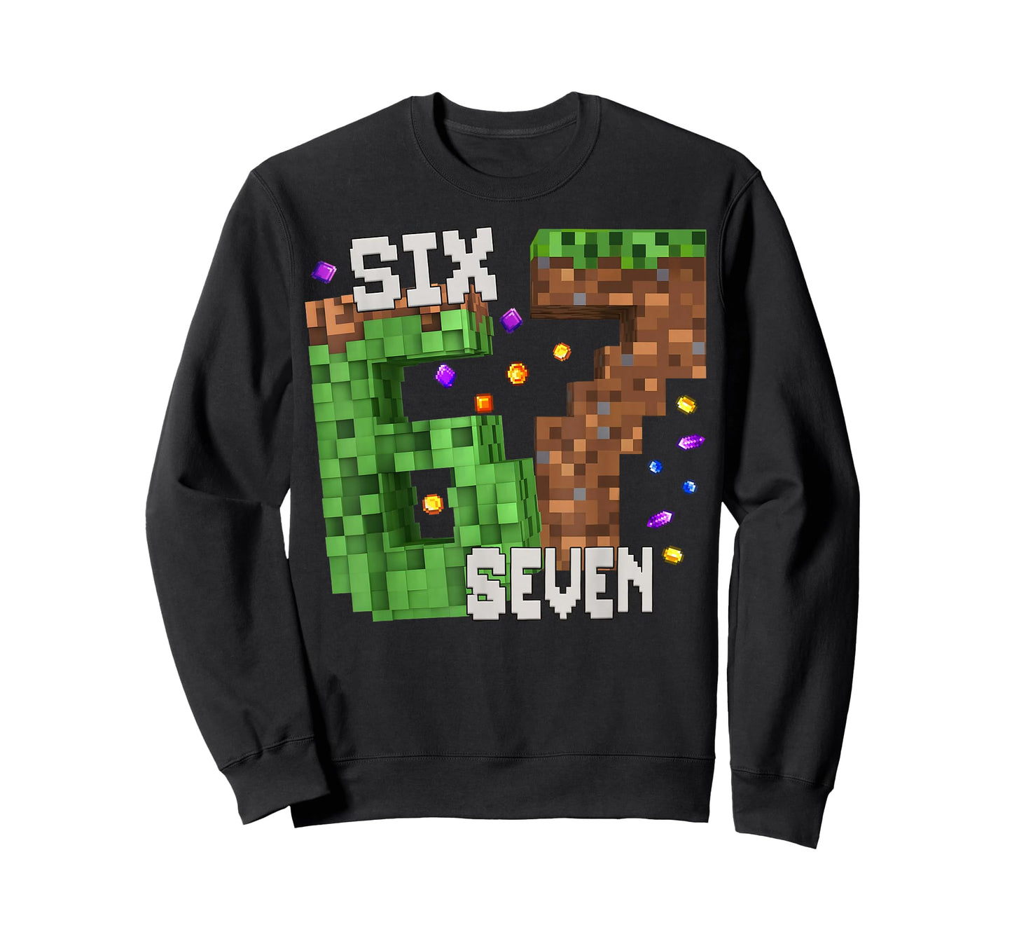 Funny Pixel Six Seven 67 Gamer Birthday for Men Boys Kids T-Shirt