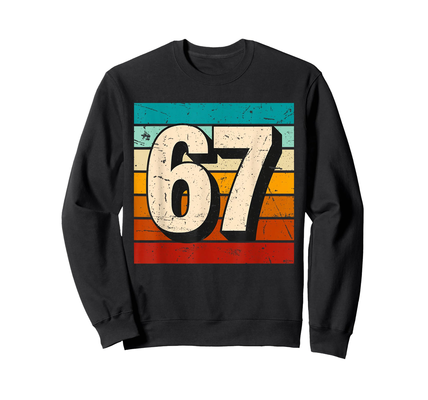 Vintage 67 Meme Retro Six Seven Number Funny 6 7 Meme T-Shirt