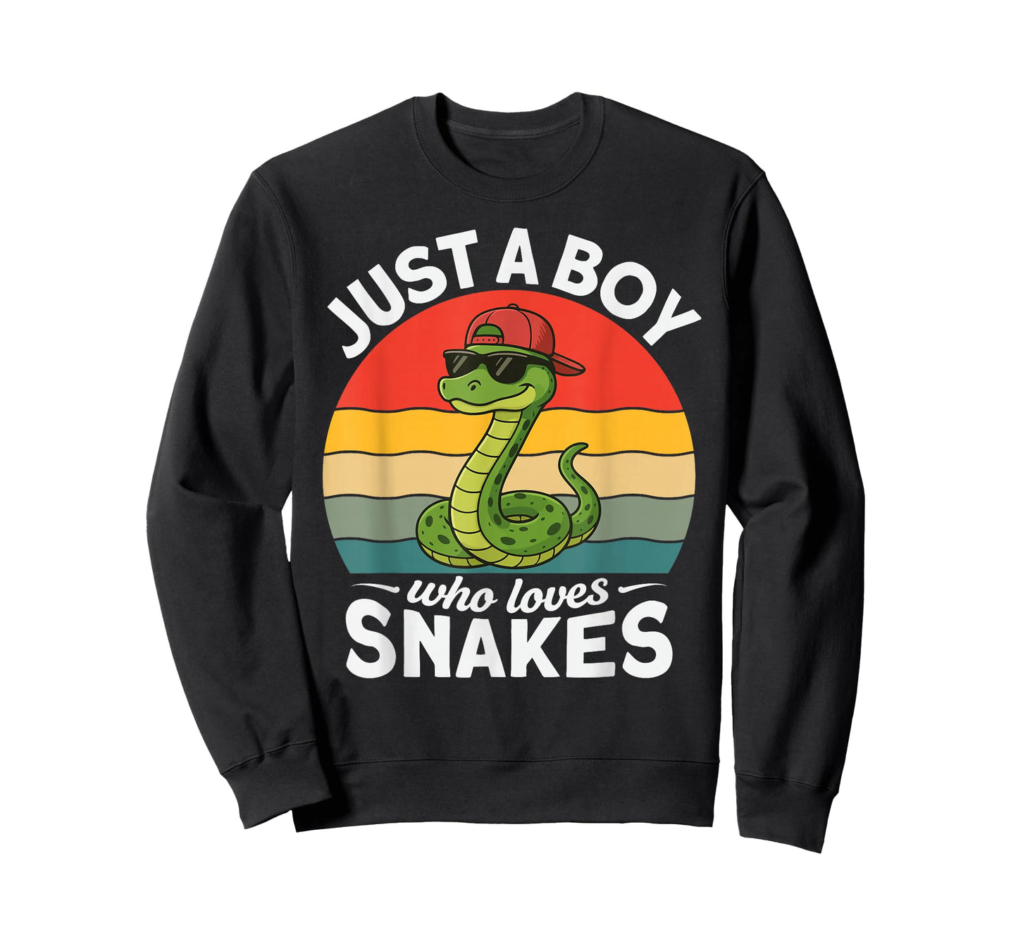 Just A Boy Who Loves Snakes Funny Snake Reptile Kids Boys T-Shirt
