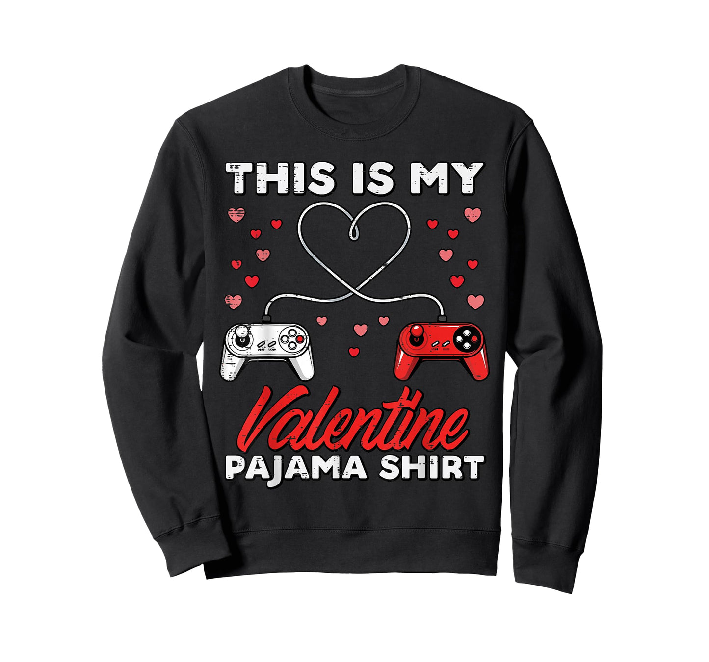 This is My Valentine Pajama Gamer Valentines Day Boys Kids T-Shirt