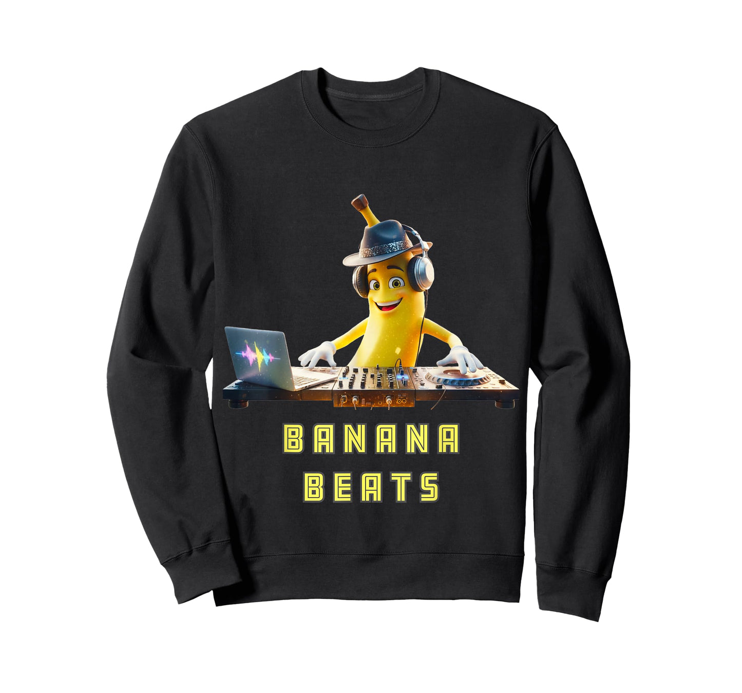 Go Banana Beats DJ Funny Music Party Vibe Retro Funky Tee T-Shirt
