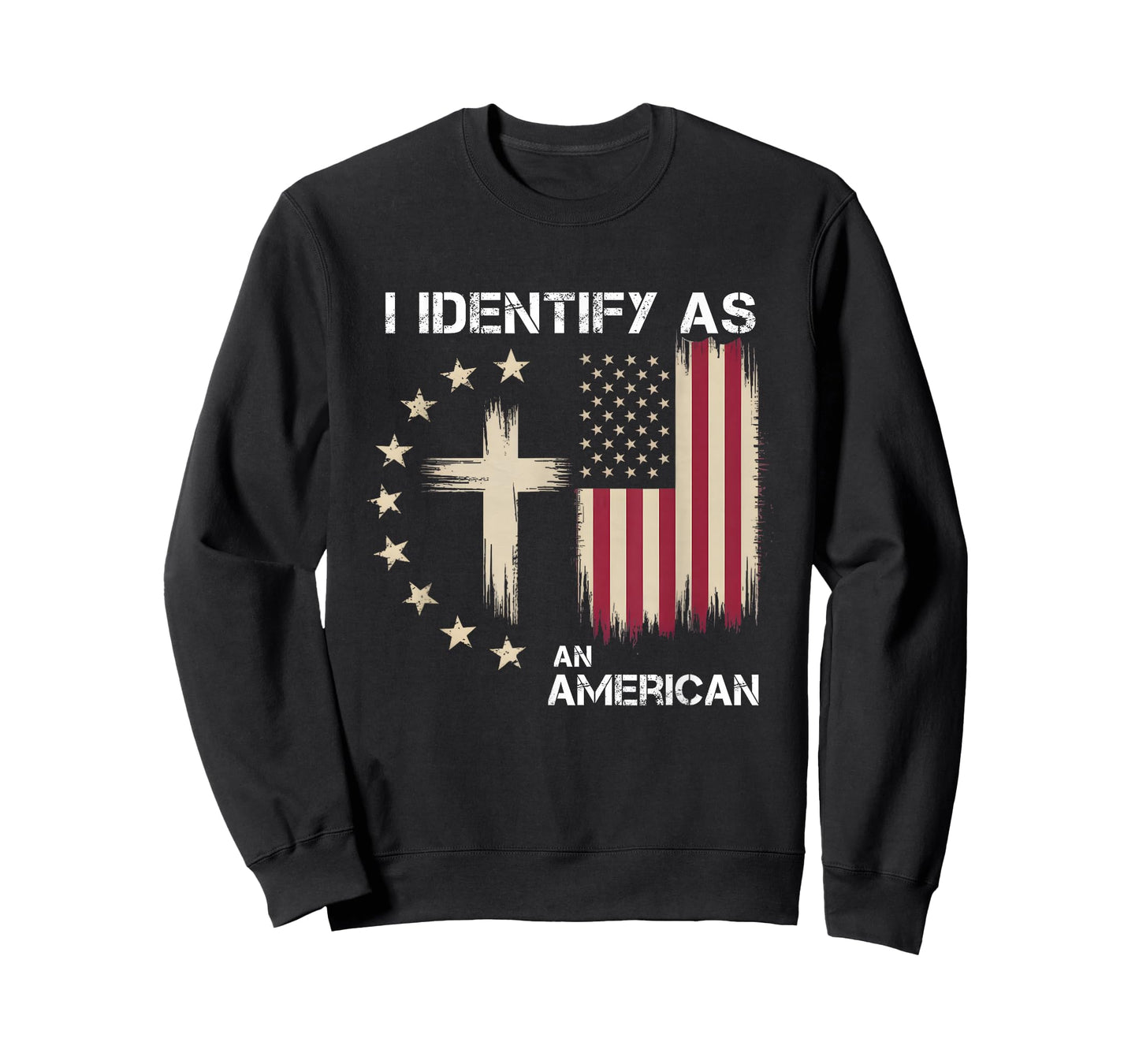 I Identify As an American Christian Patriotic Cross T-Shirt