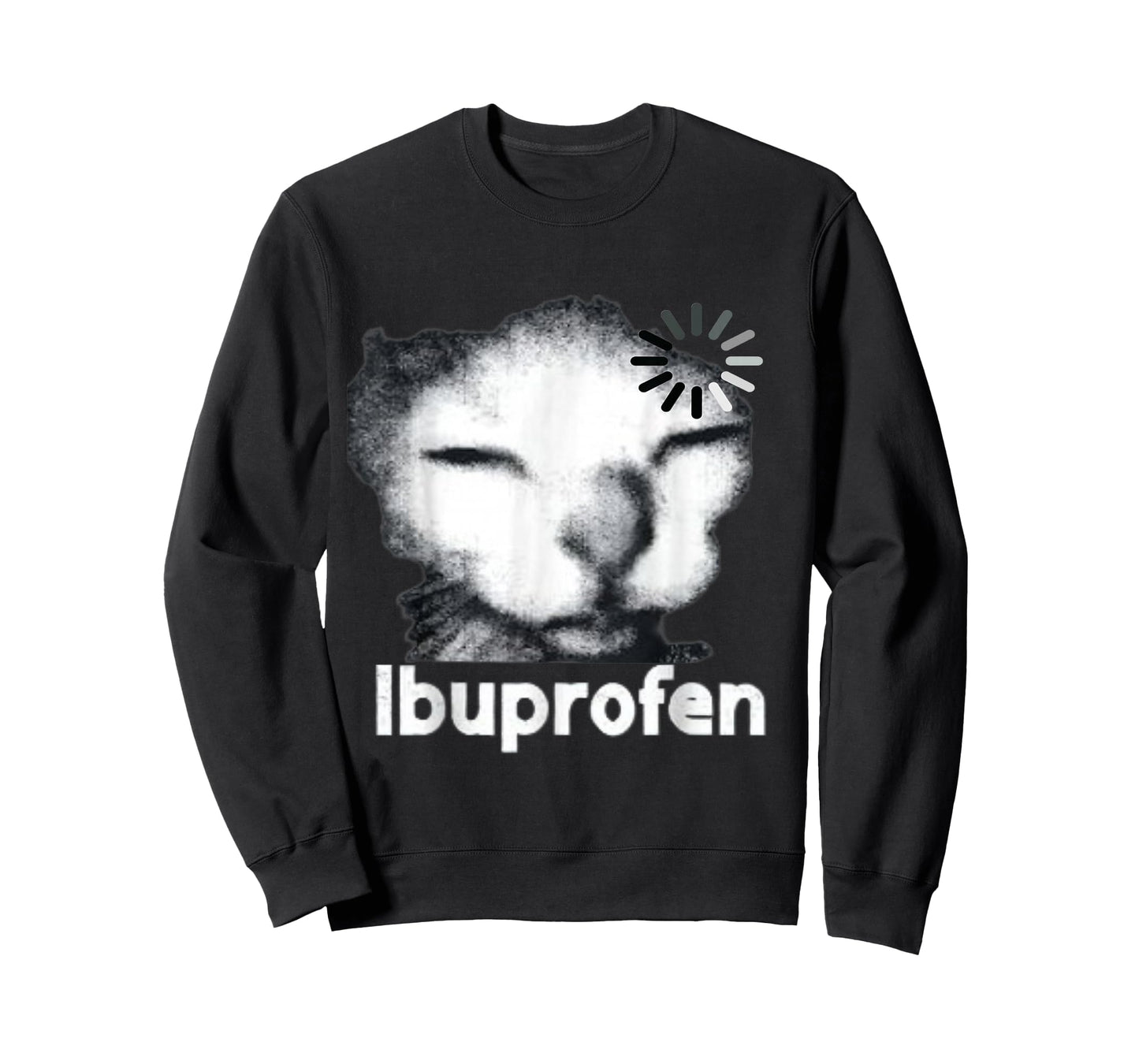 Funny Ibuprofen Cat Meme with Cringe Ugly Feline Face T-Shirt