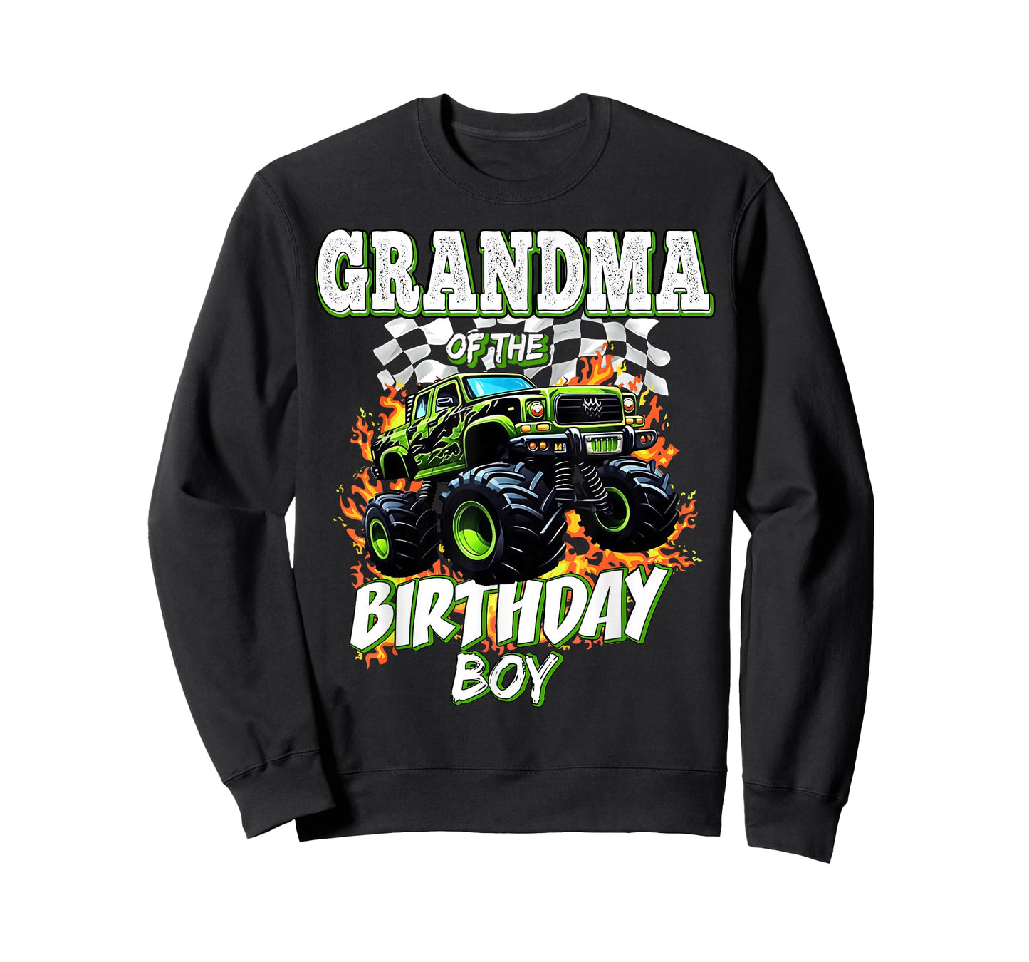Grandma of The Birthday Boy Monster Truck Birthday Kids T-Shirt