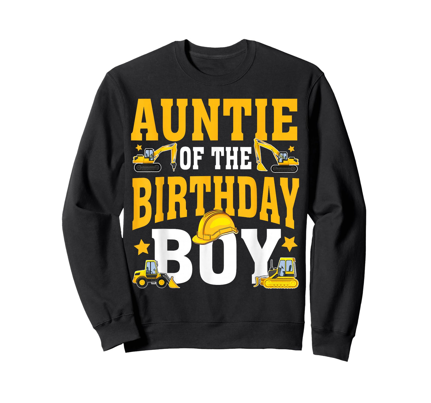 Auntie of The Birthday Boy Matching Construction Crew T-Shirt