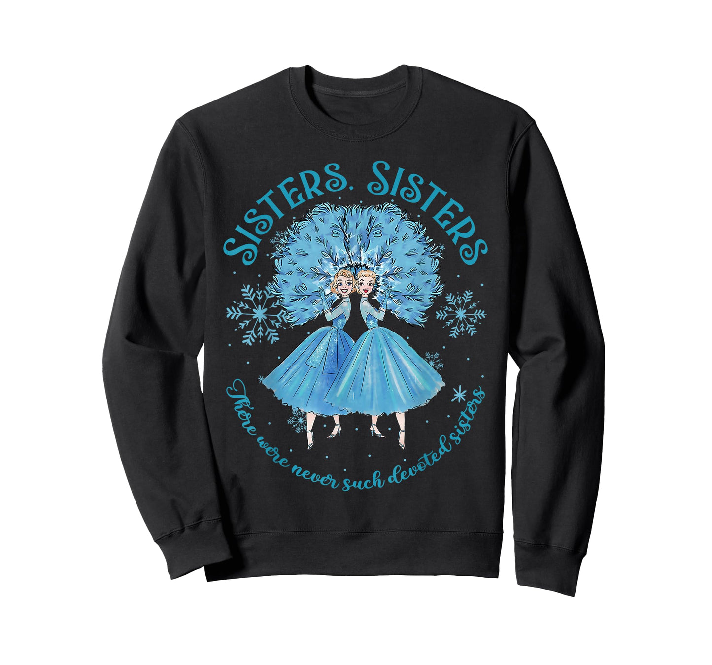 Devoted Sisters White Xmas Merry Christmas Snowflake Holiday T-Shirt