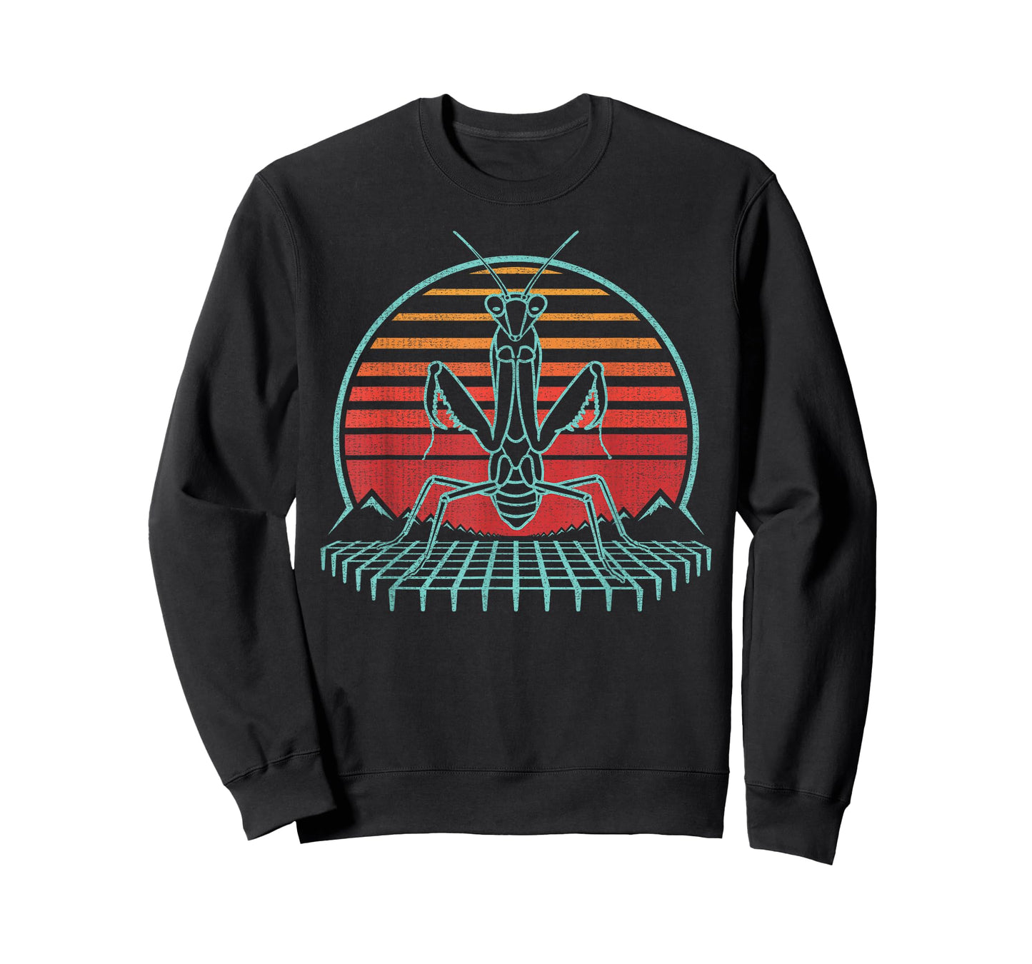 Praying Mantis Lover Insect Retro Vintage 80s T-Shirt