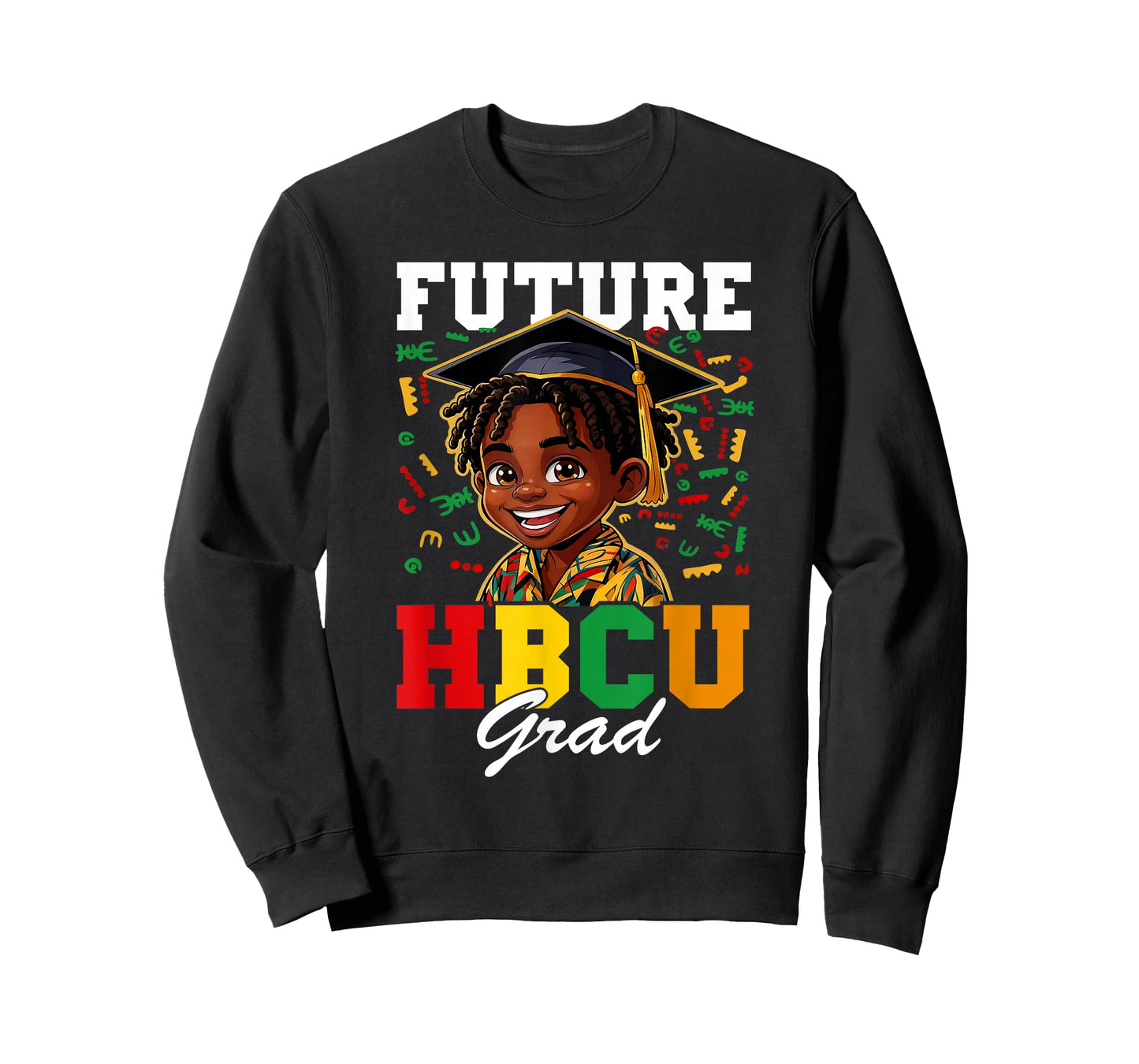 Future HBCU Grad Kids Black Boy Afro Black History Month Kid T-Shirt