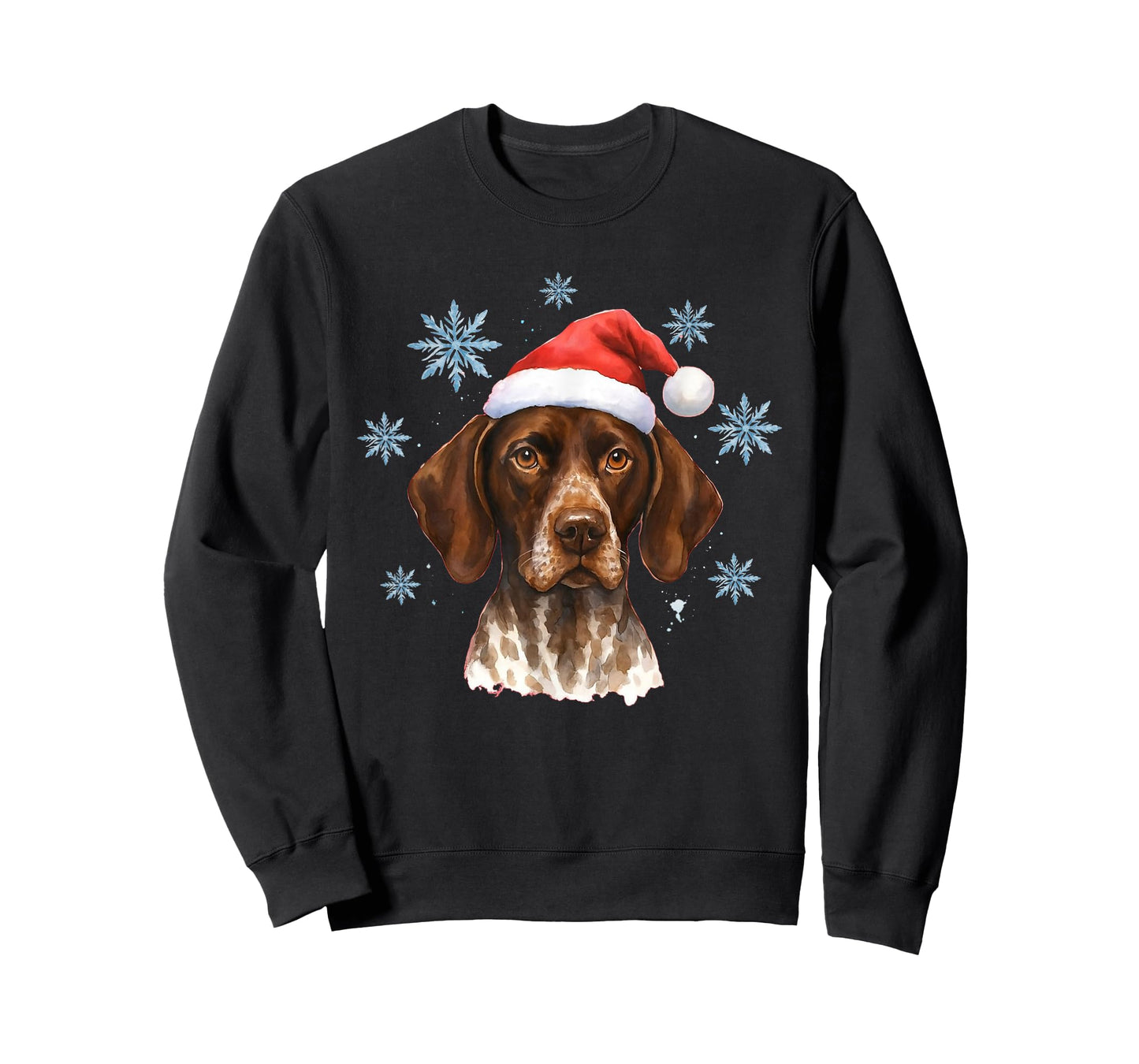 Santa German Shorthaired Pointer Christmas Winter GSP Dog T-Shirt