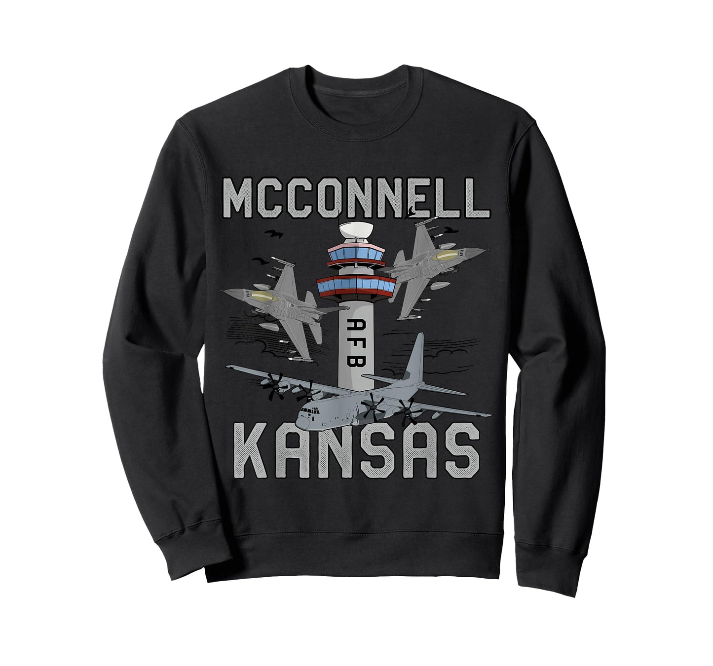 McConnell AFB Kansas Air Force Base Fighter Jets Vintage Tee T-Shirt
