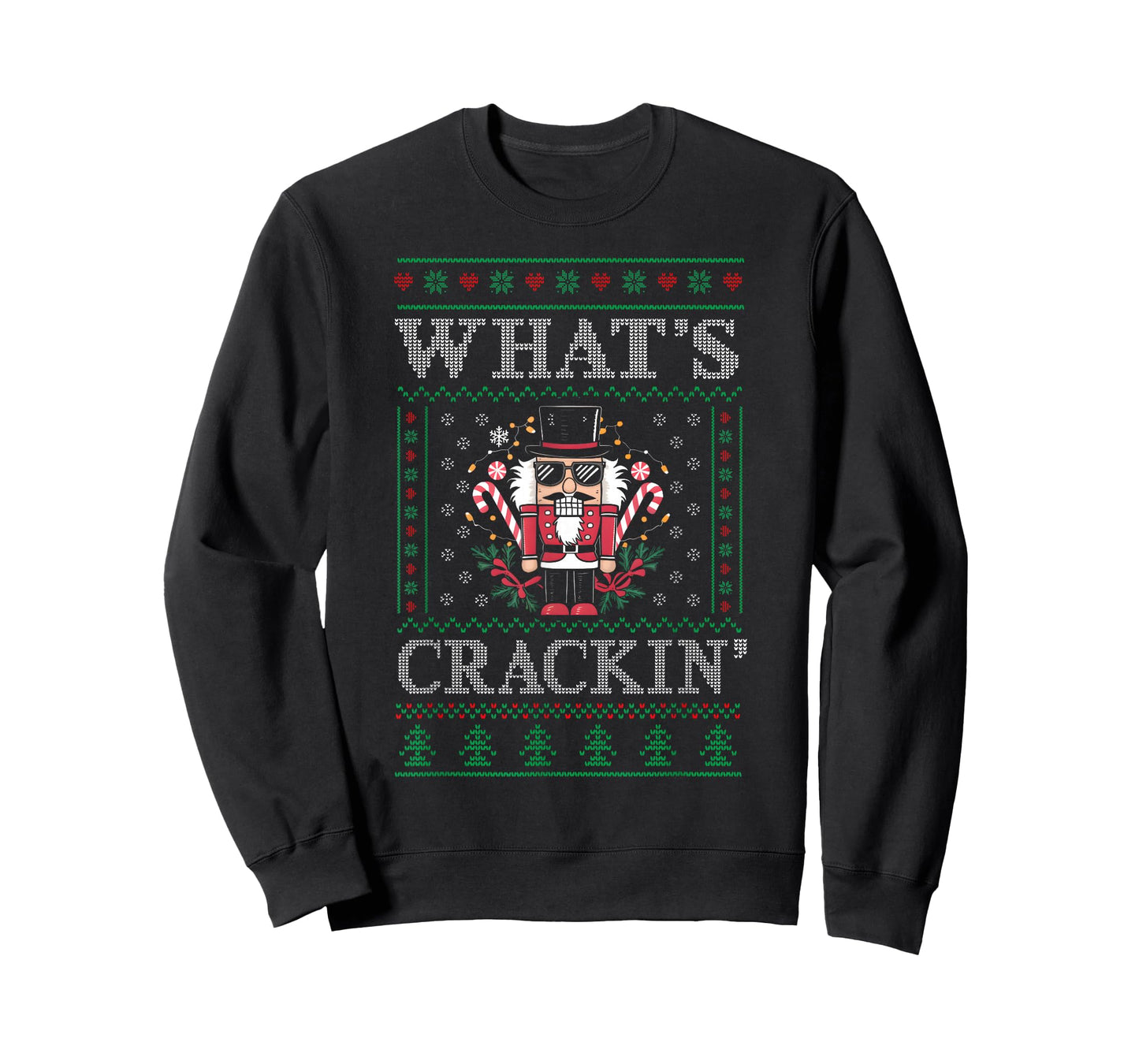 Christmas Nutcracker Whats Crackin Funny Xmas Men Women Kids T-Shirt