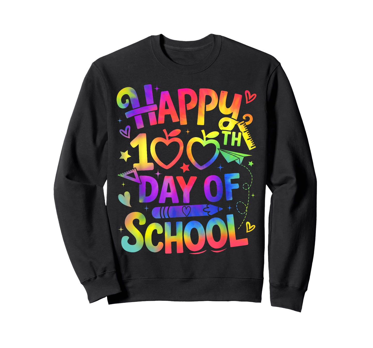 Happy 100th Day of School Teacher Tie Dye Men Women Kid T-Shirt