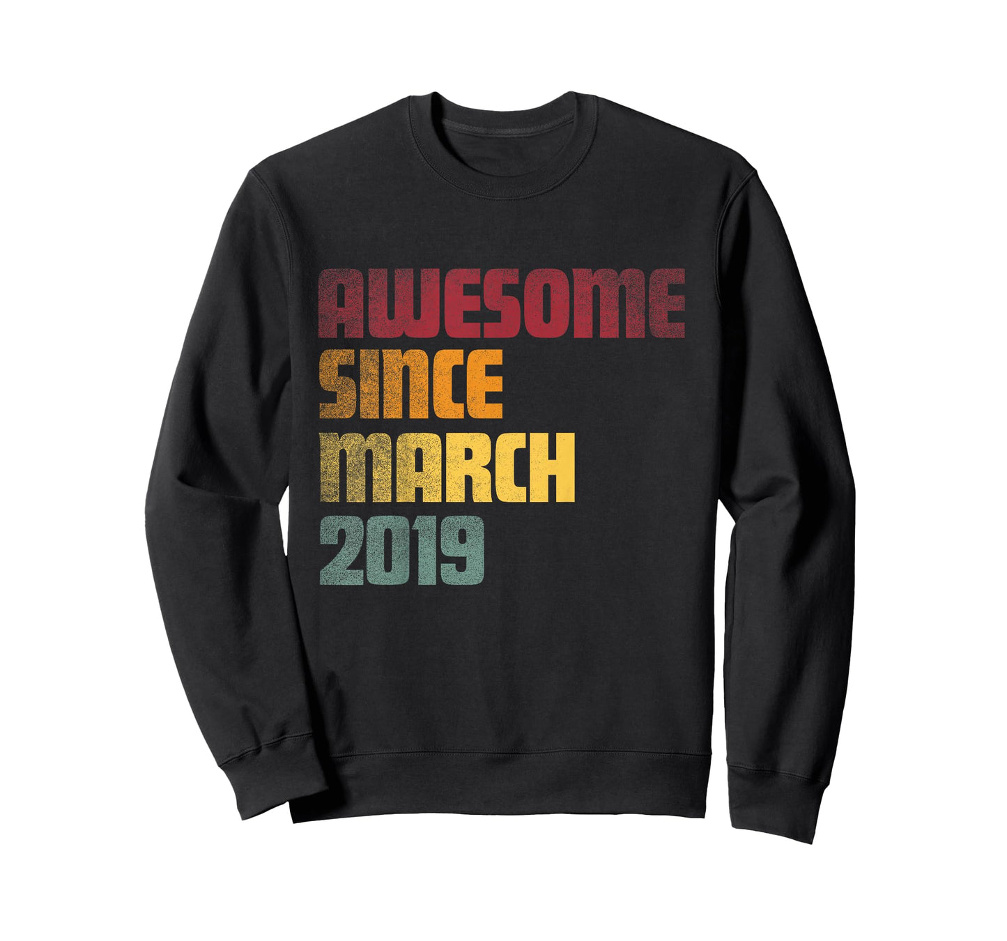 Awesome Since March 2019 7th Birthday - Vintage T-Shirt