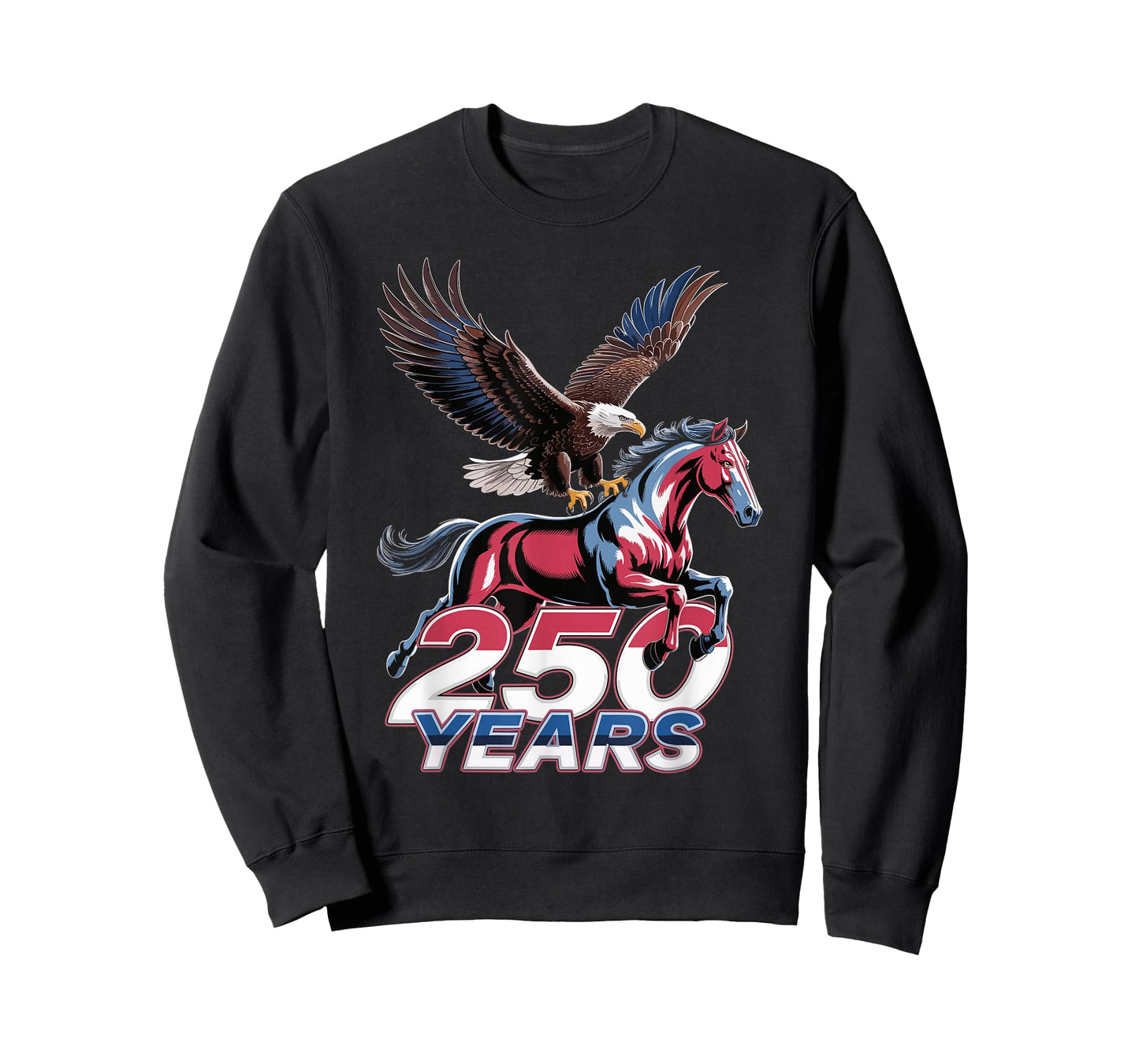 USA 250th Anniversary Bald Eagle & Clydesdale Horse T-Shirt