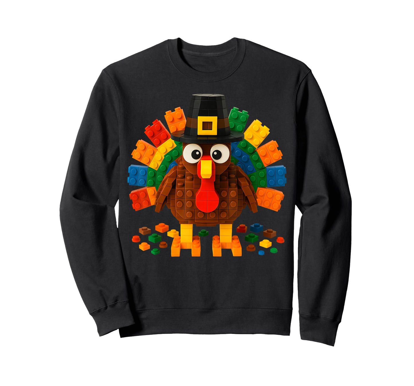 Master Builder Building Blocks Turkey Thanksgiving Men Boy T-Shirt