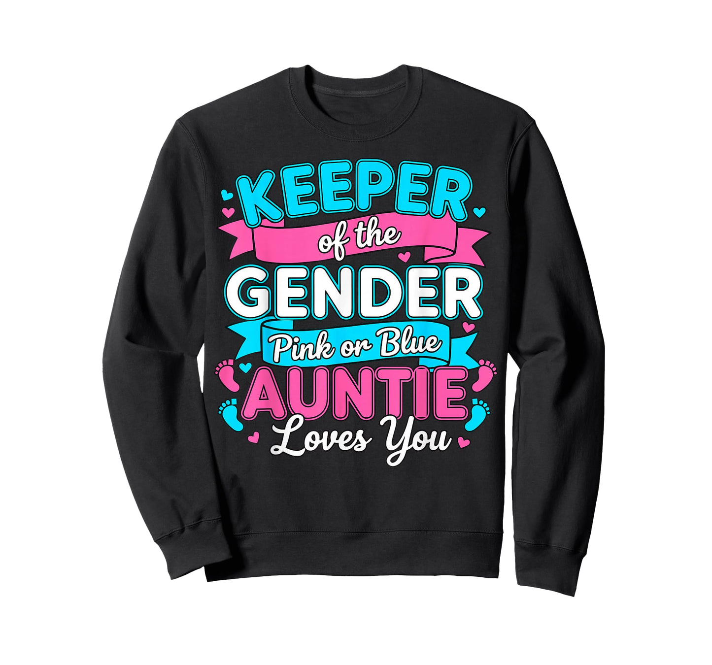 Keeper of The Gender Loves Aunt You Auntie Baby Announcement T-Shirt