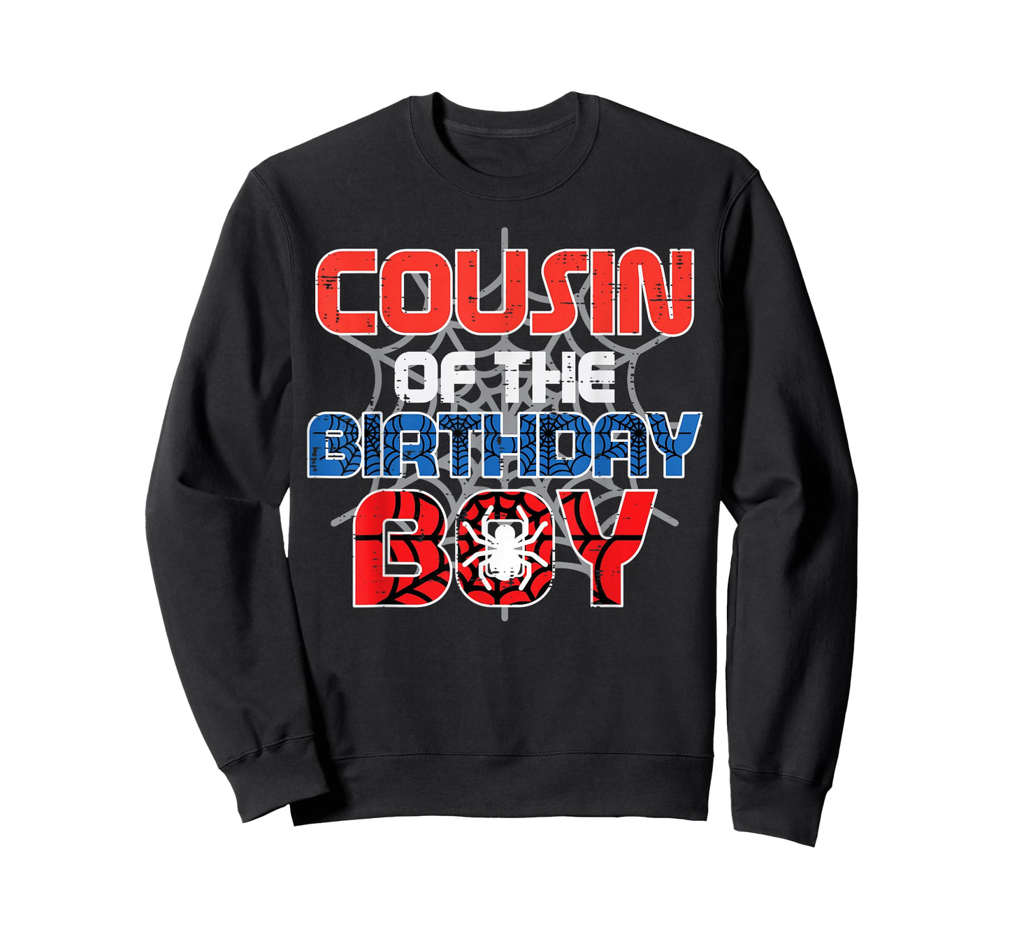 Cousin of Birthday Boy Spider Family Bday Party Boys Kids T-Shirt