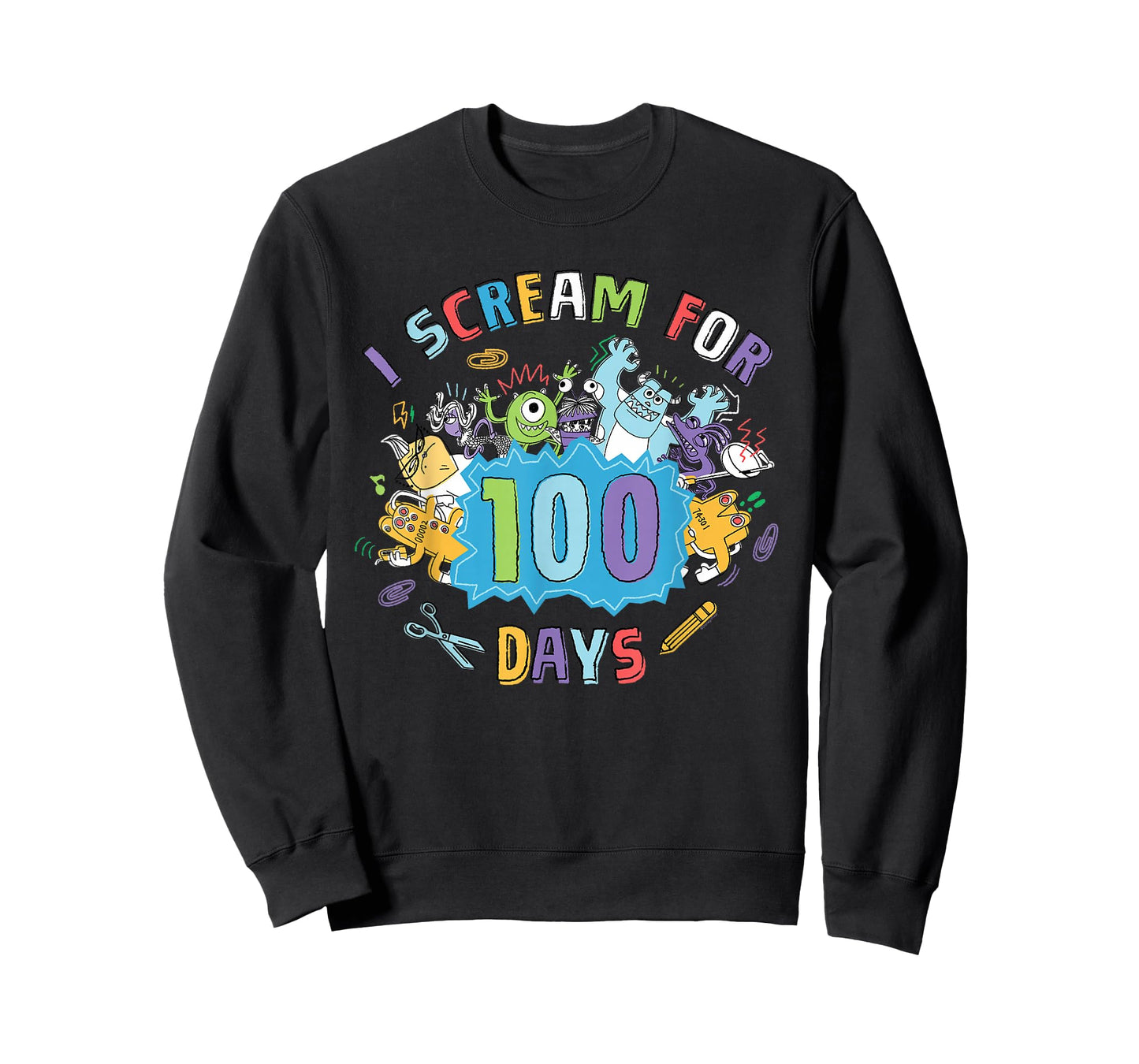 Disney & Pixar's Monsters, Inc. I Scream for 100 Days School T-Shirt