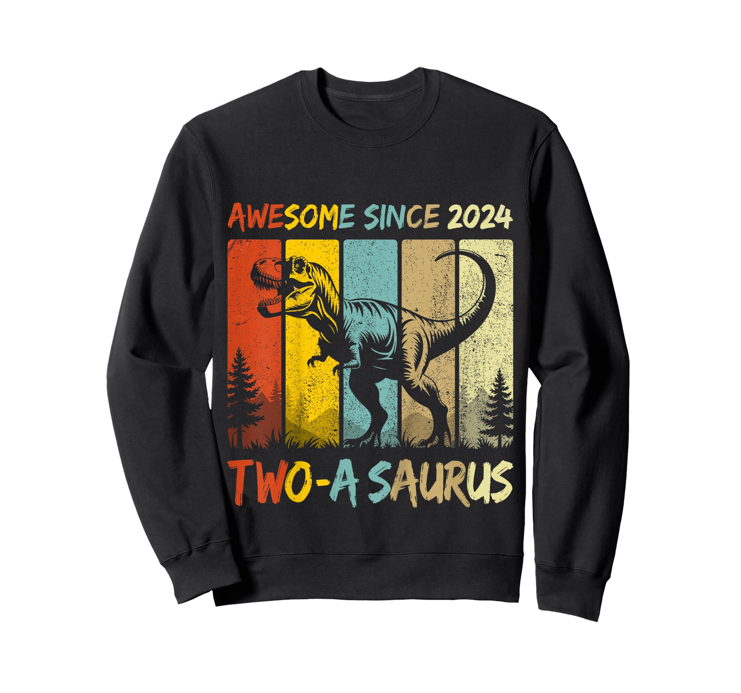 Kids 2 Year Old Dinosaur 2nd Birthday Two Saurus Boys Born 2024 T-Shirt