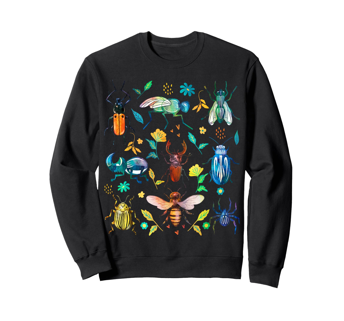 Colorful Insects & Bugs Illustration Entomology Bug Lover T-Shirt