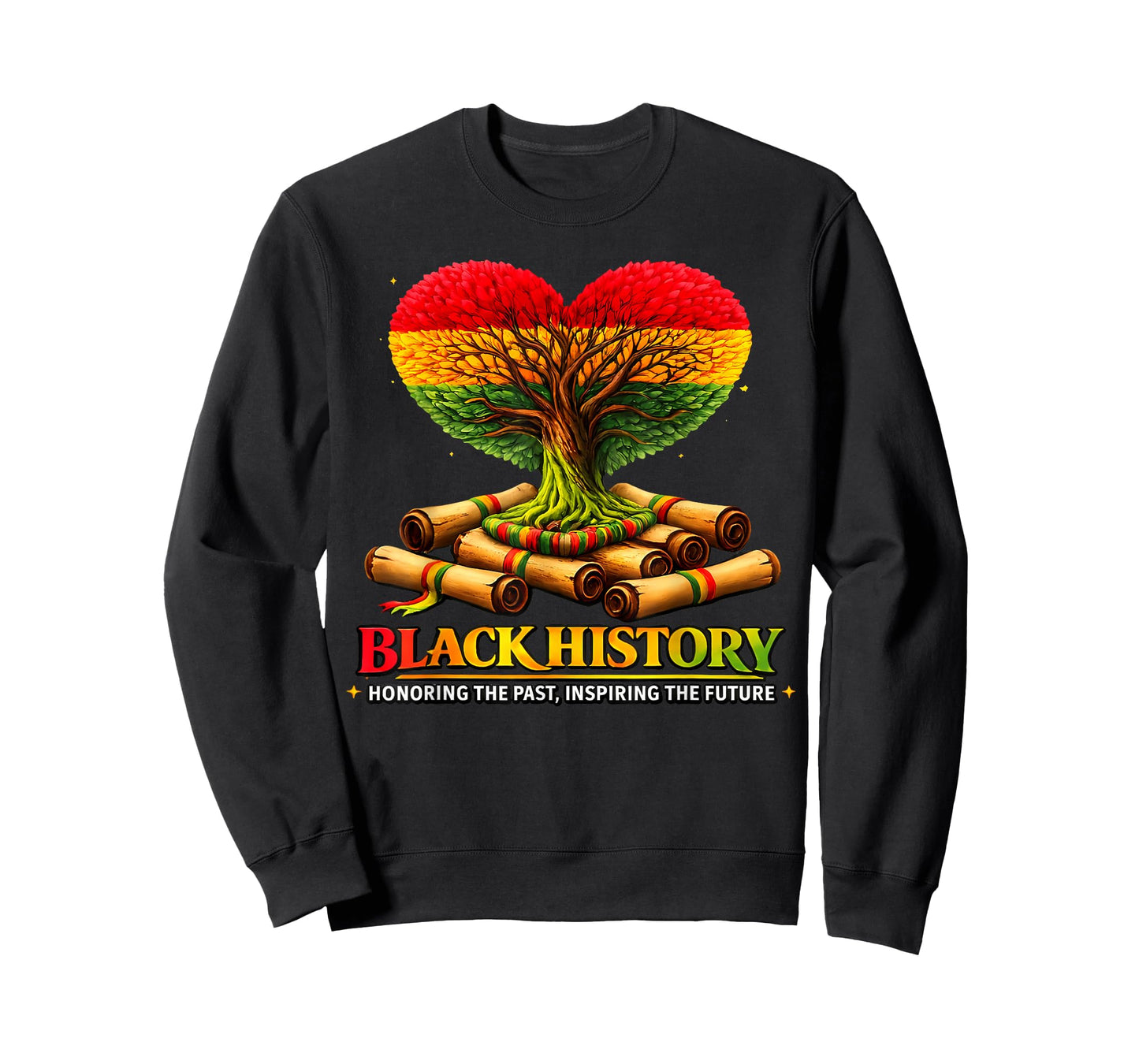Honoring Past Inspiring Future Black History Month Fist Tree T-Shirt