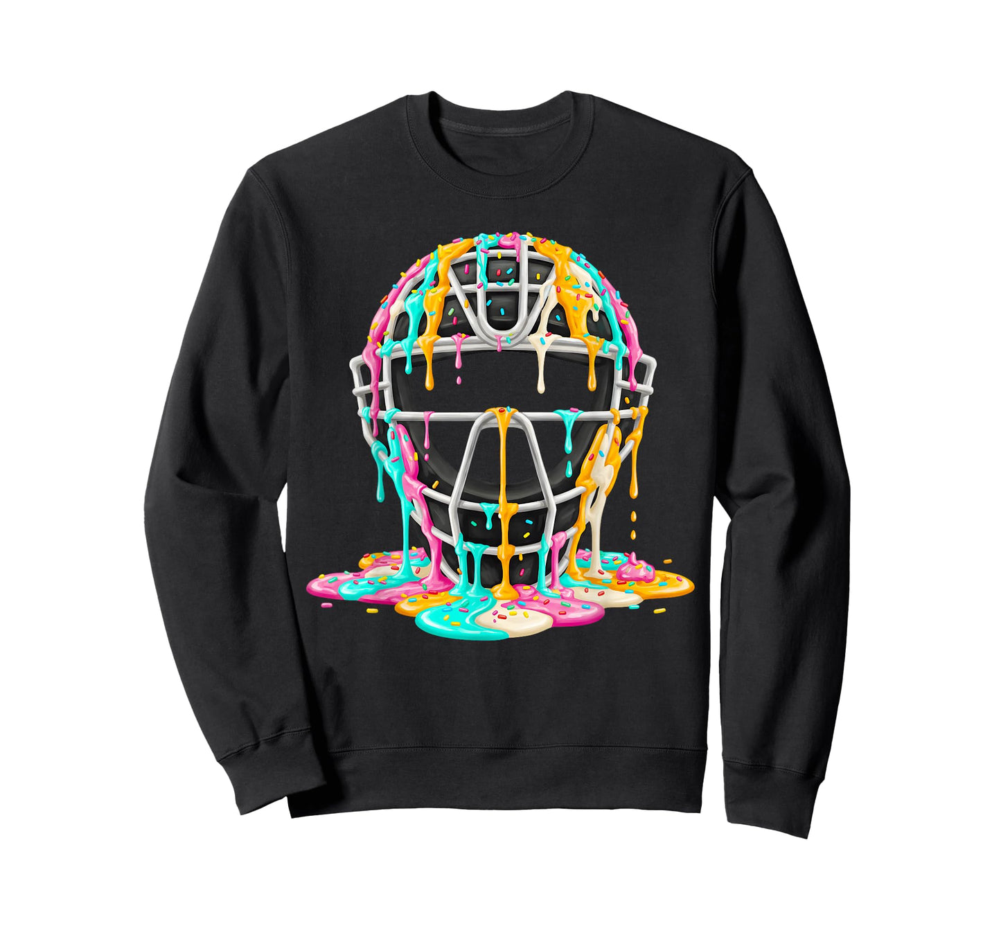 Baseball Catcher Mask Ice Cream Drip Lifestyle 101 Dripping T-Shirt