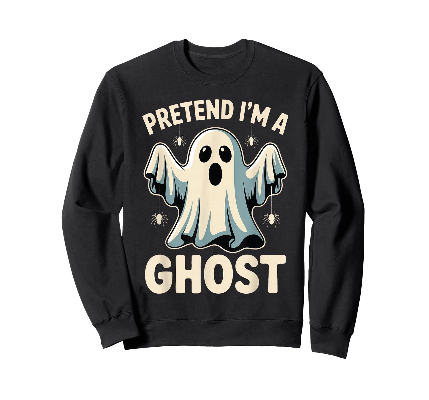 Pretend I'm A Ghost Funny Lazy Halloween Costume Spooky T-Shirt