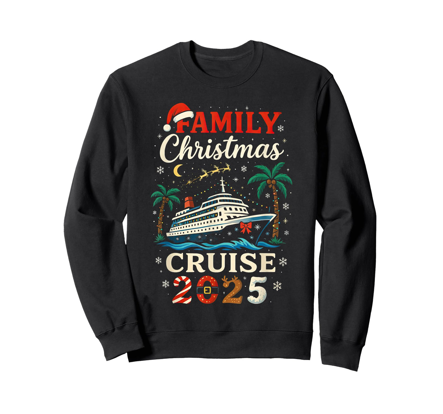 Family Christmas Cruise 2025 Design Boys Girls Kids Adults T-Shirt