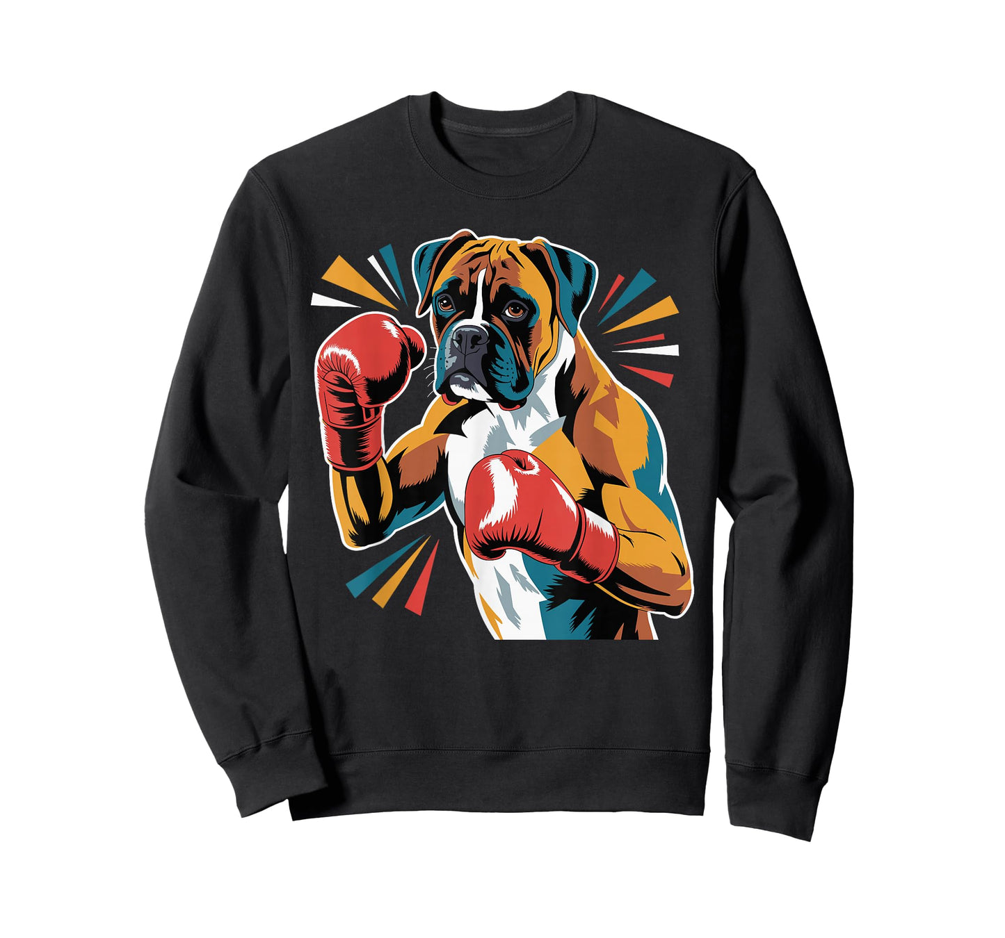 Colorful Funny Boxing Dog Lovers Kickboxing Boxer Training T-Shirt