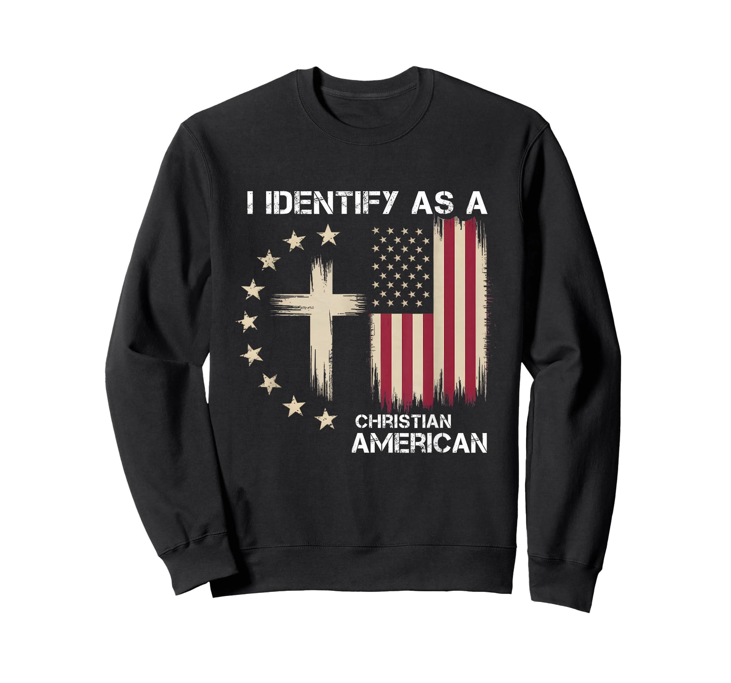 I Identify As A Christian American Patriotic Cross T-Shirt