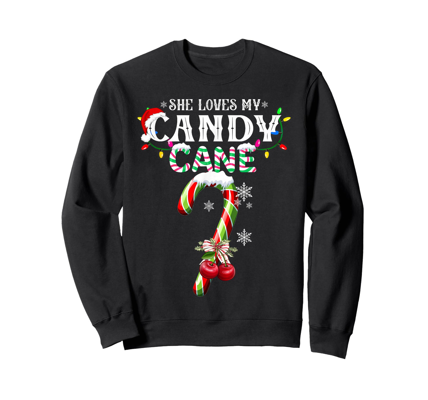 She Loves My Candy Cane I Like Her Peppermint Xmas Couples T-Shirt