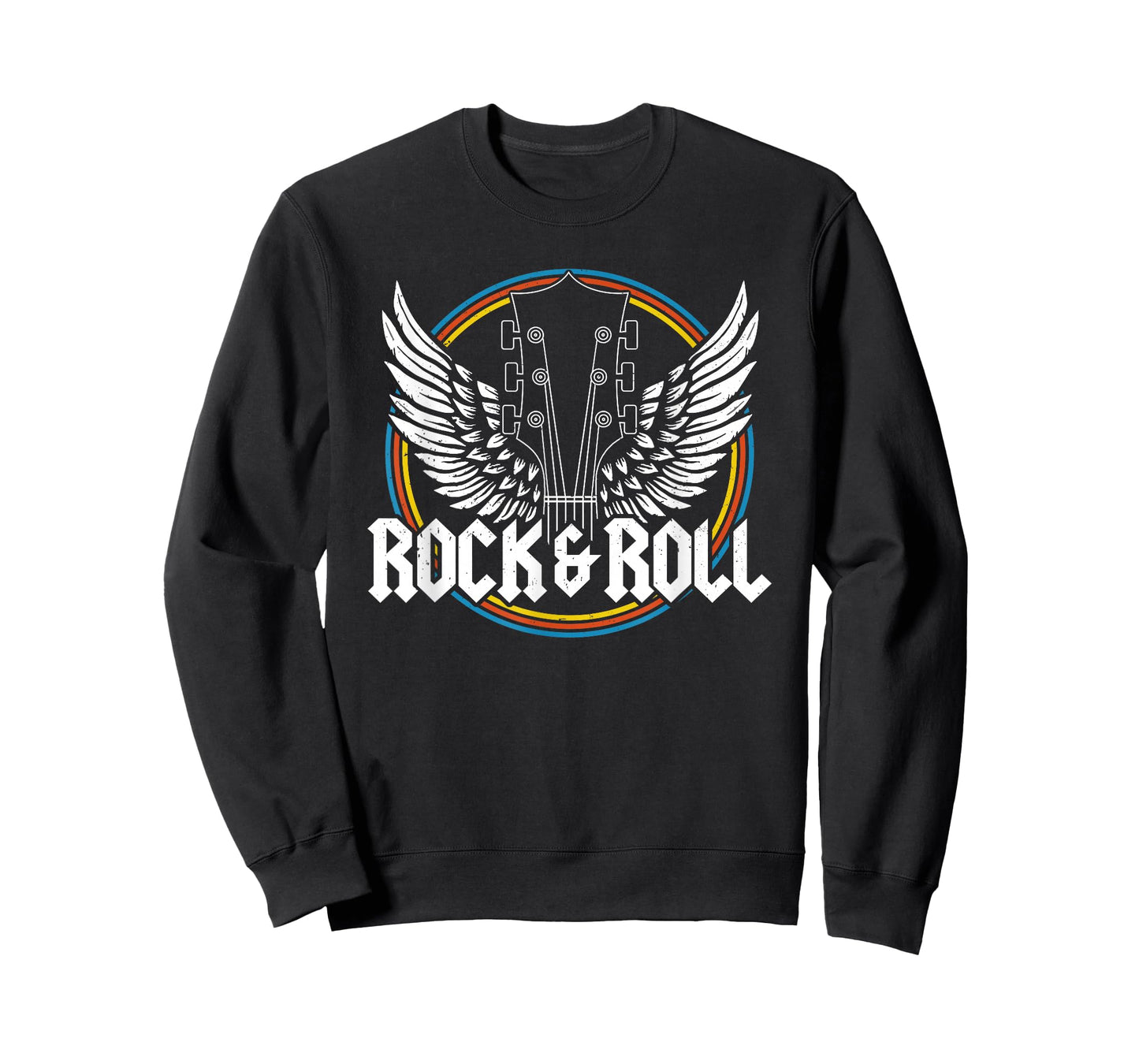 Retro Vintage Rock & Roll Guitar Wings Music Concert Band T-Shirt