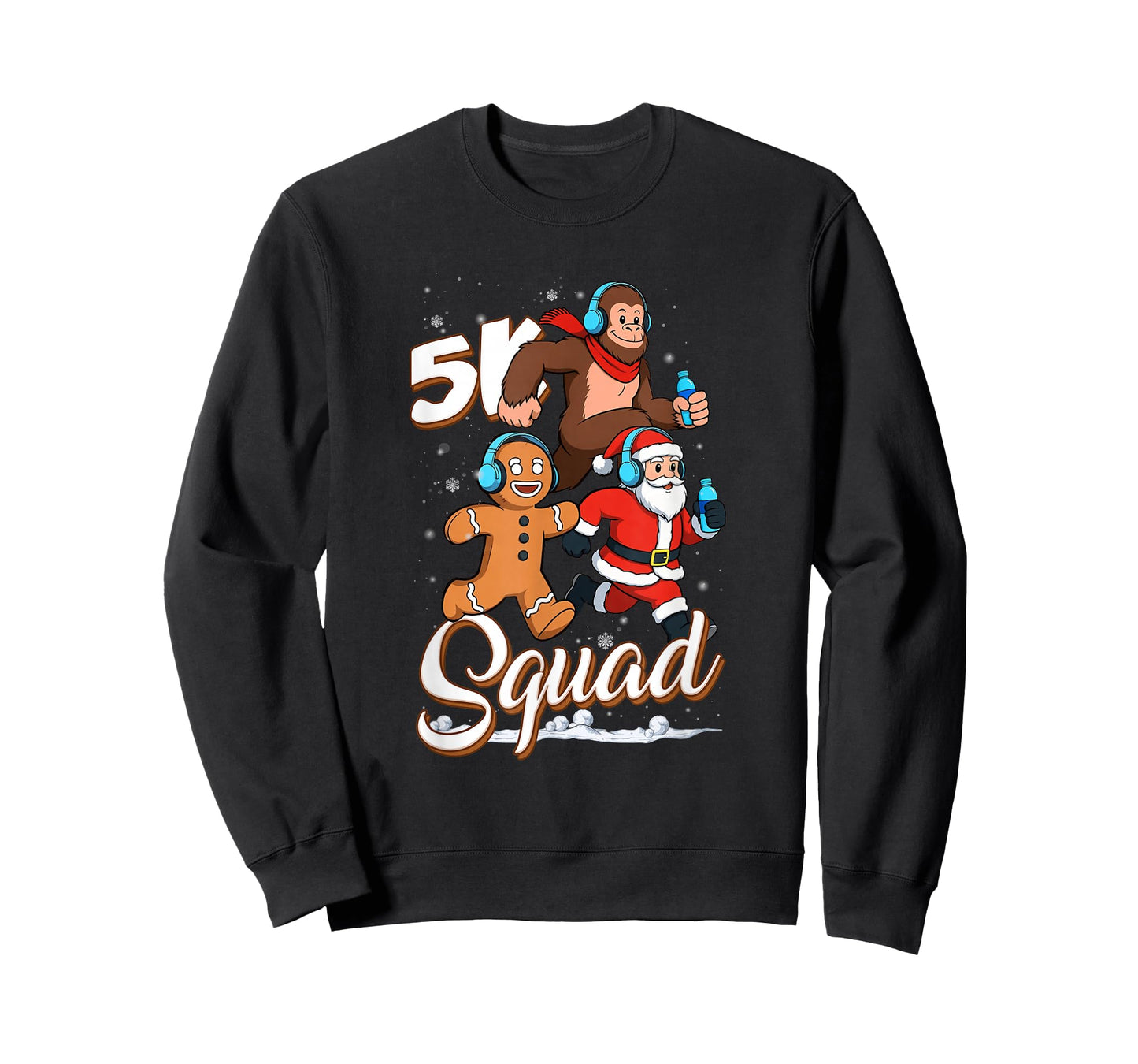 5K Squad Running Team Christmas Race Winter Athlete Vibe T-Shirt