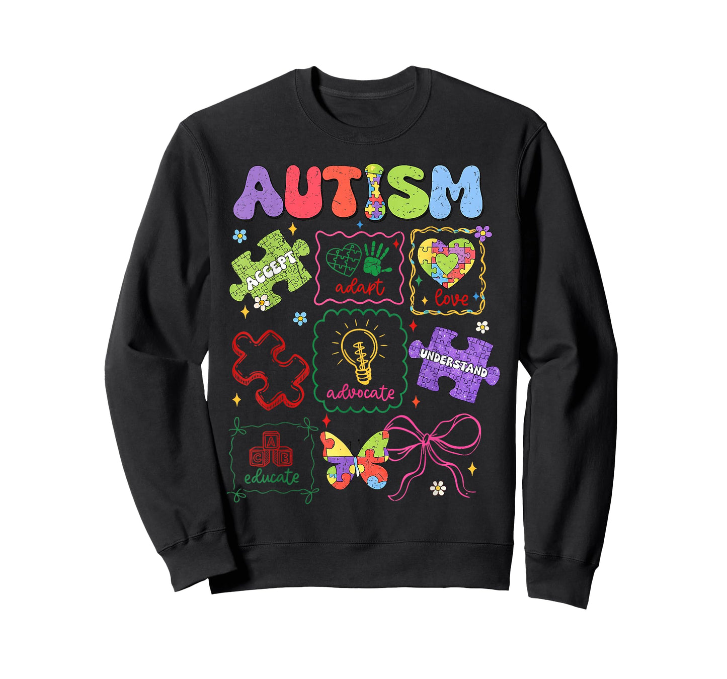 Autism Awareness Coquette Autism Acceptance Teacher Bow T-Shirt