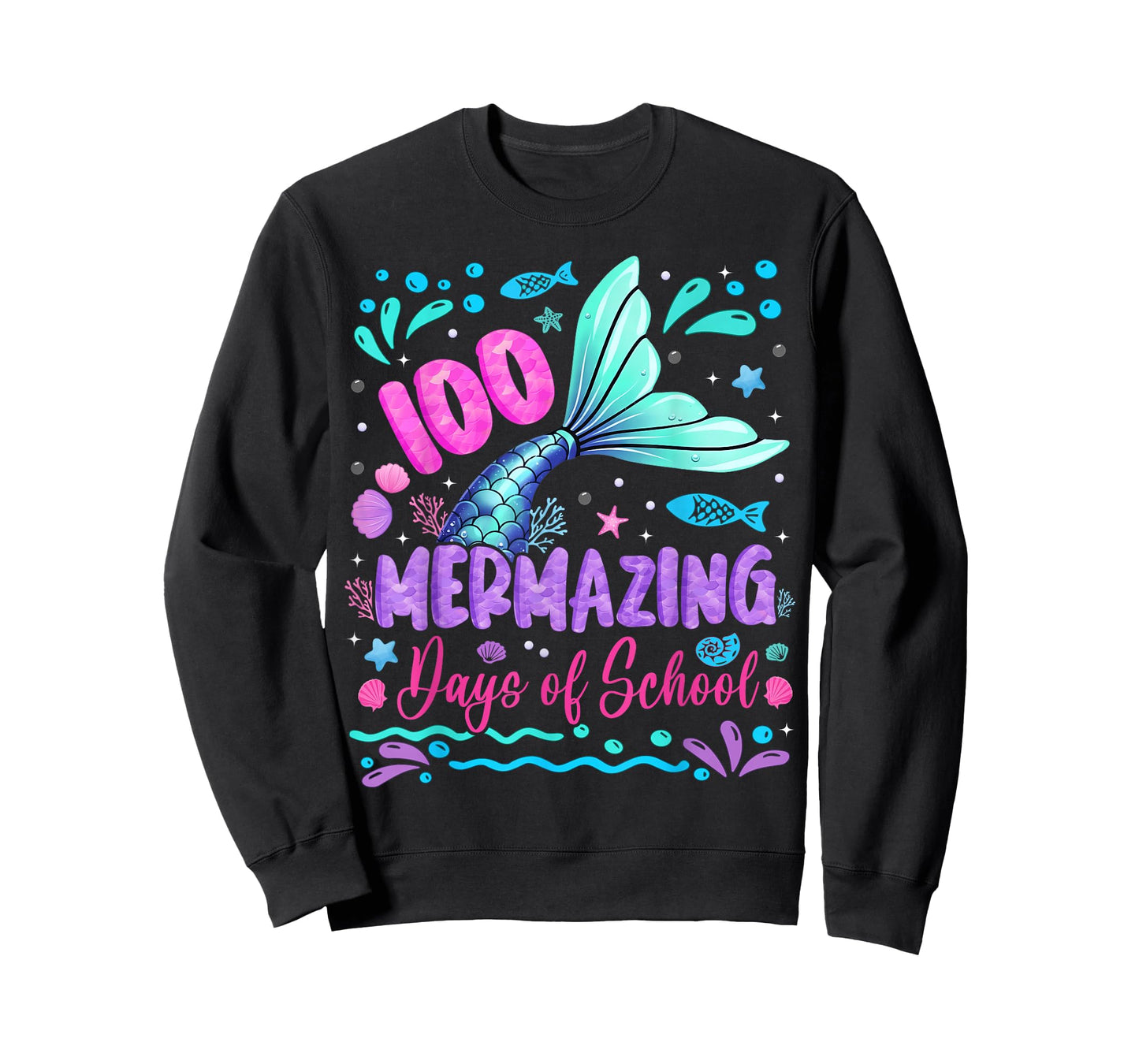 100th Day of School Mermaid 100 Mermazing Days of School T-Shirt