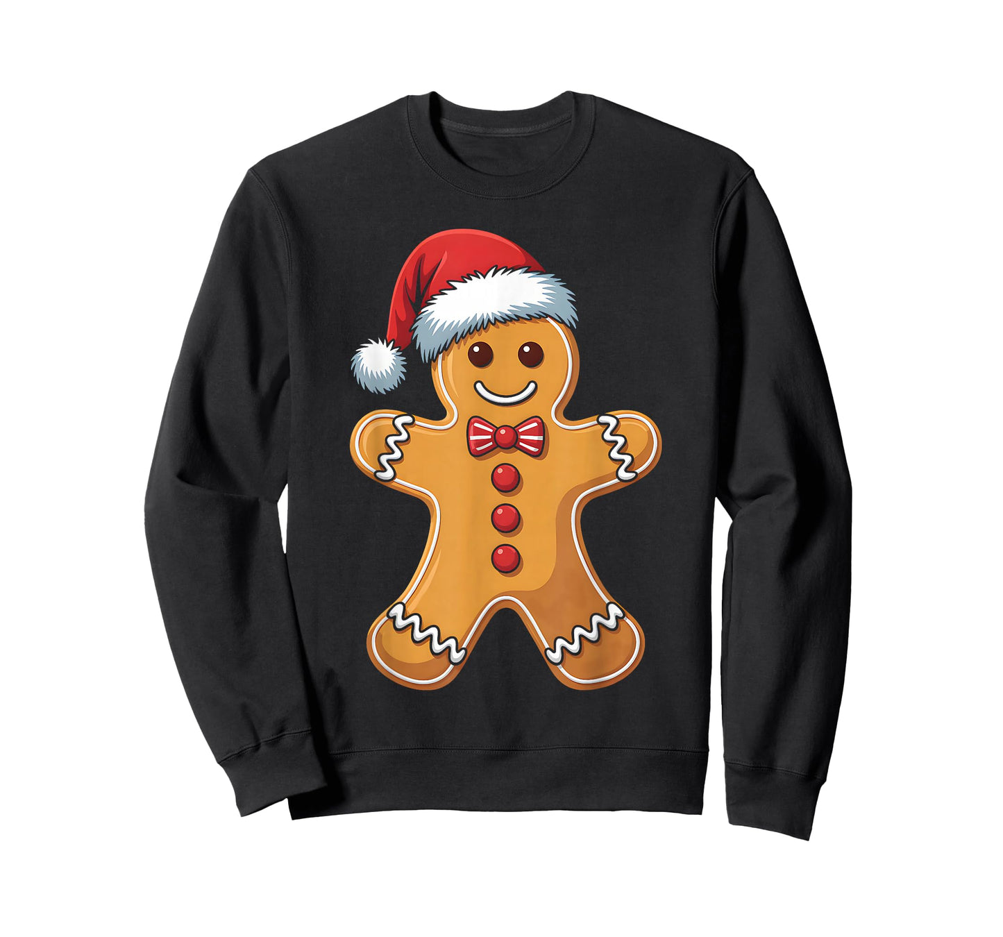 Gingerbread Man Cookie Xmas Santa Hat Christmas Boys Kids T-Shirt