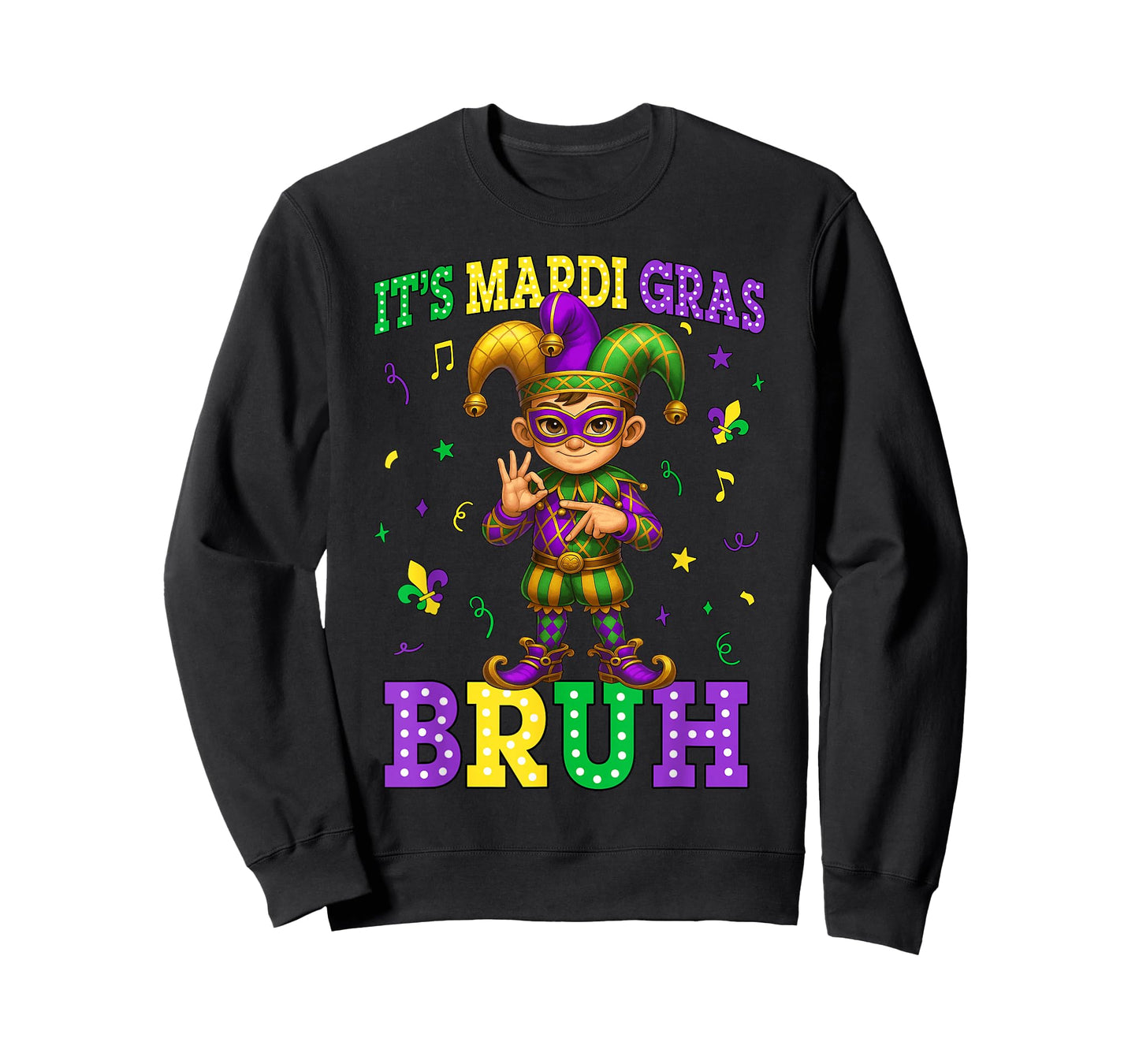It's Mardi Gras Bruh Funny Six Seven 67 Meme Men Boy Kids T-Shirt