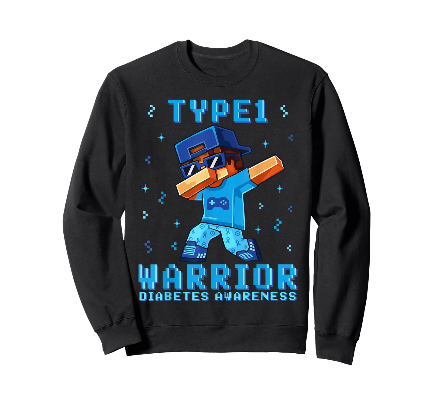 T1D Warrior Type 1 Diabetes Awareness Boys Kids Gamer T-Shirt