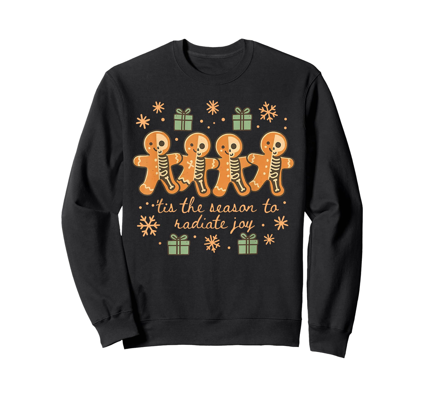 Gingerbread Radiology Tech Tis The Season to Radiate Joy T-Shirt