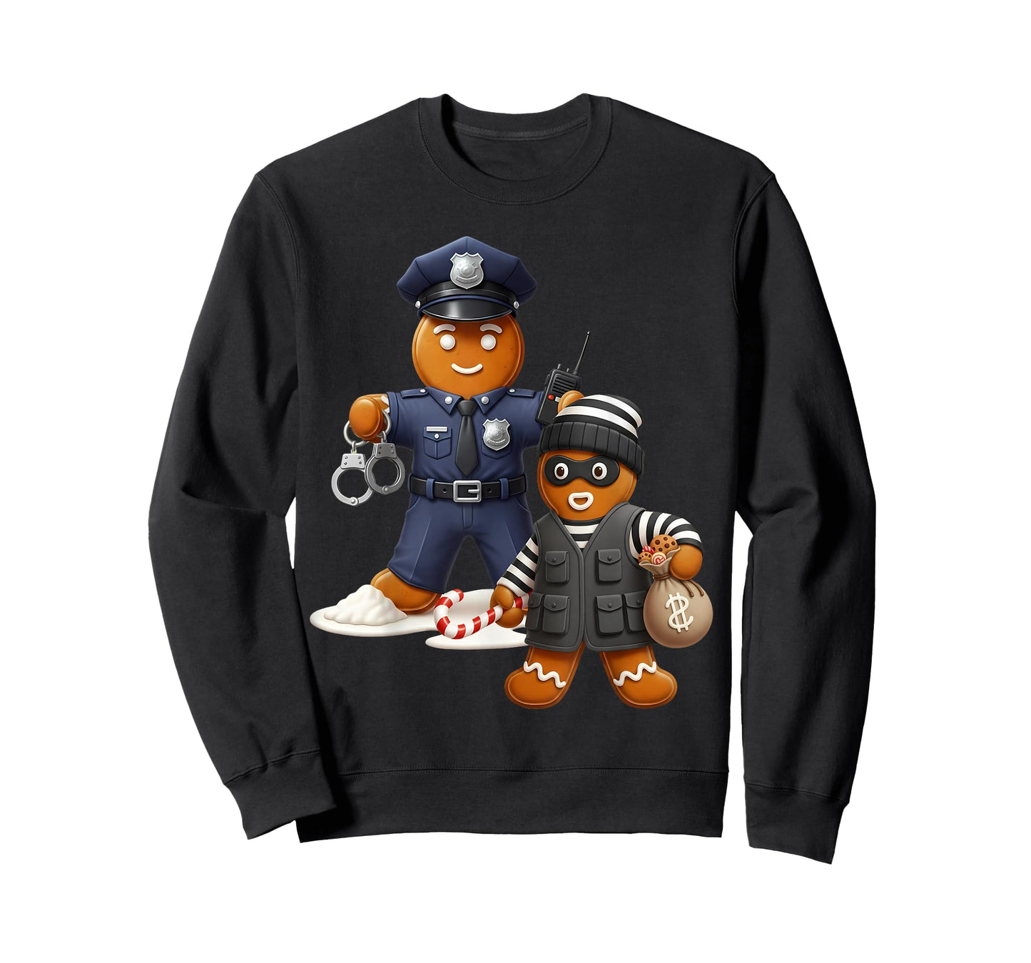 Christmas Police Officer Gingerbread Fun T-Shirt