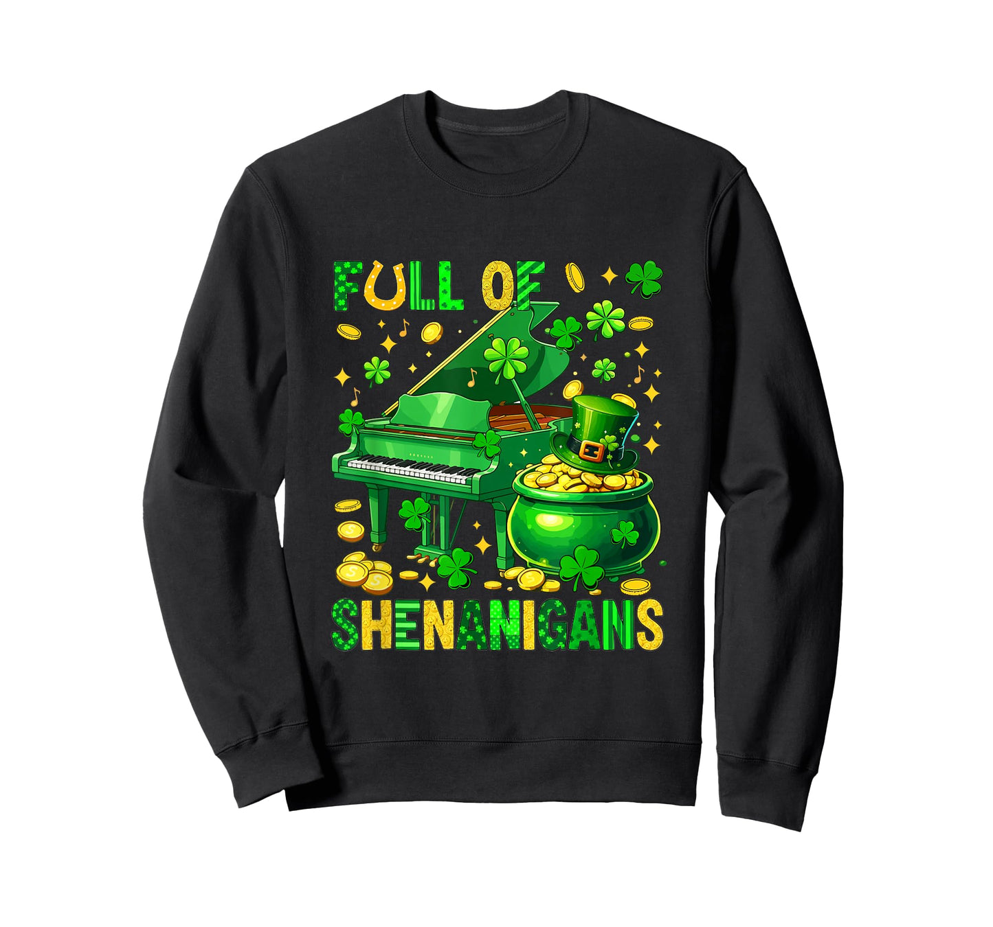 Full of Shenanigans St. Patrick's Day Piano Instrument T-Shirt