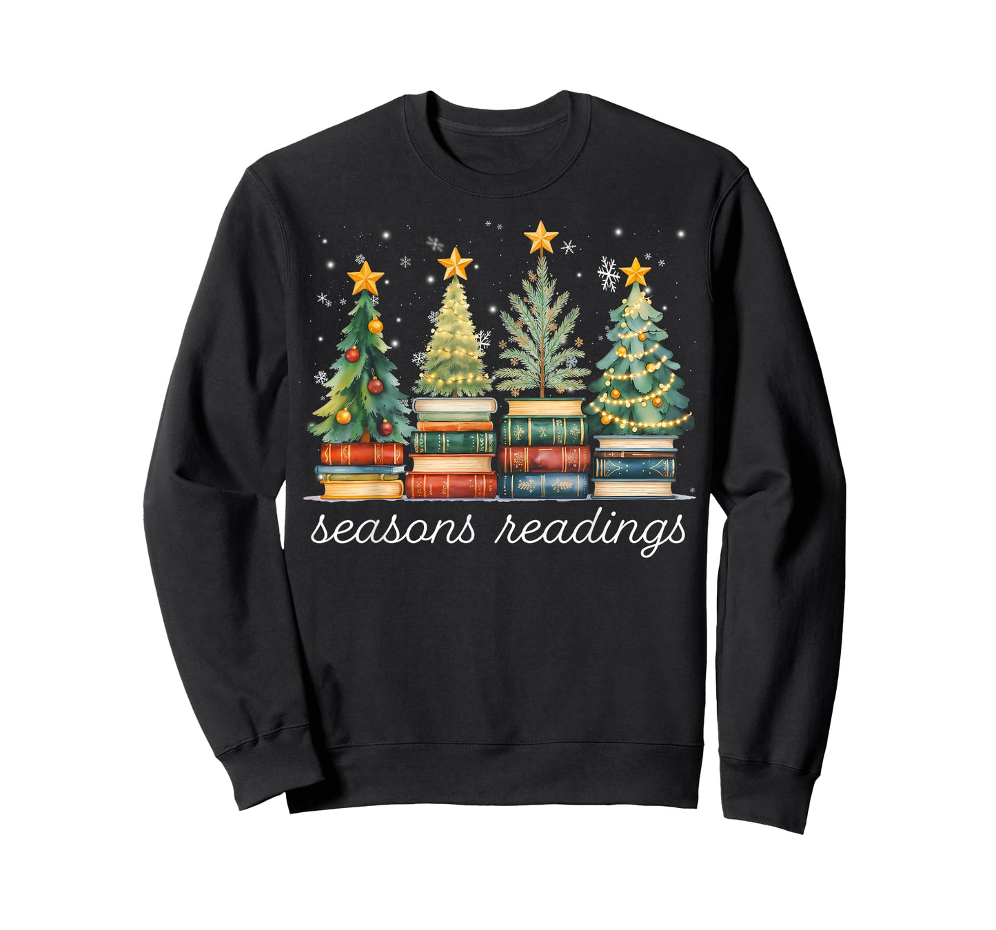 Seasons Readings All Booked for Christmas Book Reading Lover T-Shirt