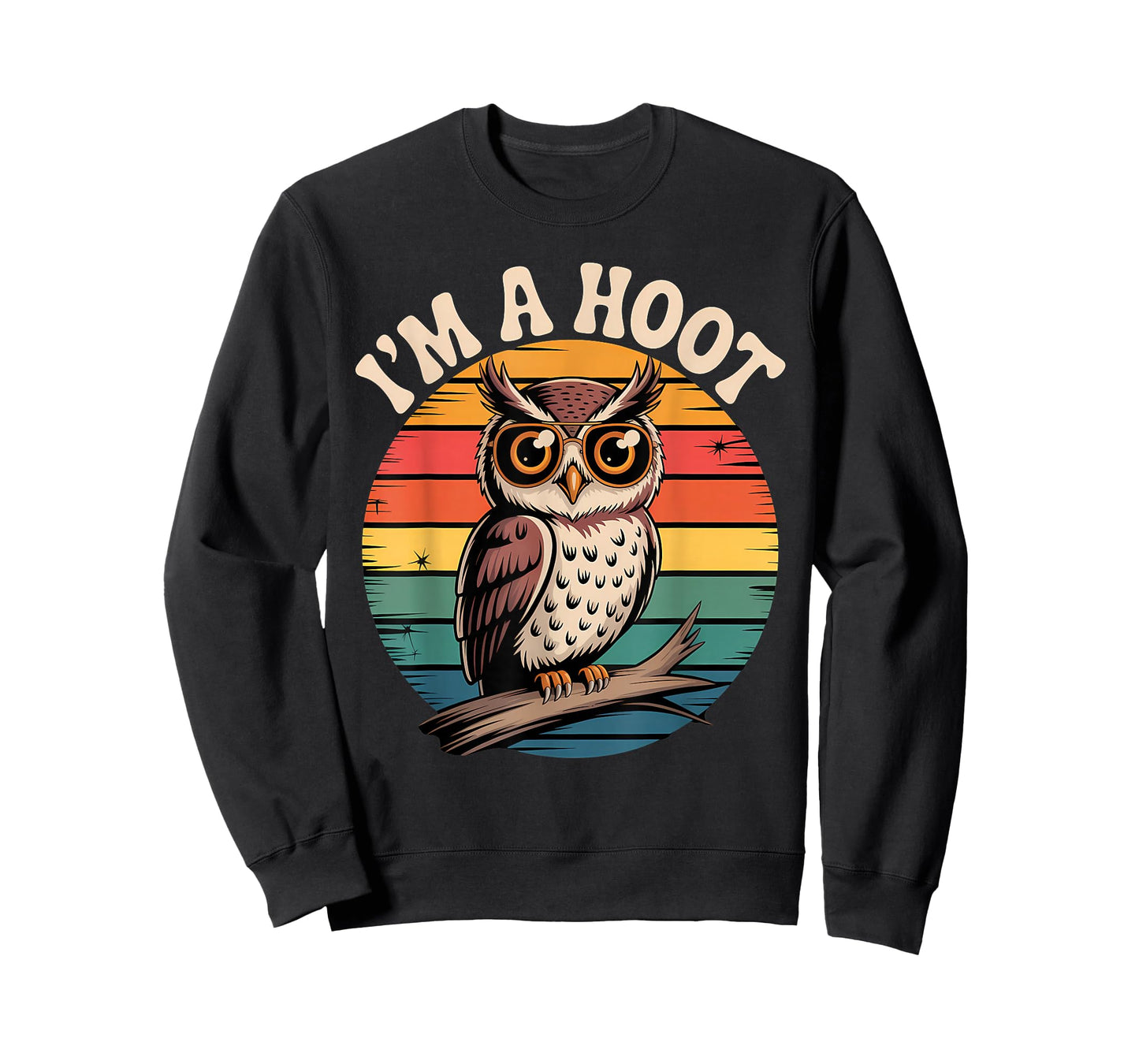 Retro I'm A Hoot Owl Bird Lover Funny Sarcastic Jokes T-Shirt