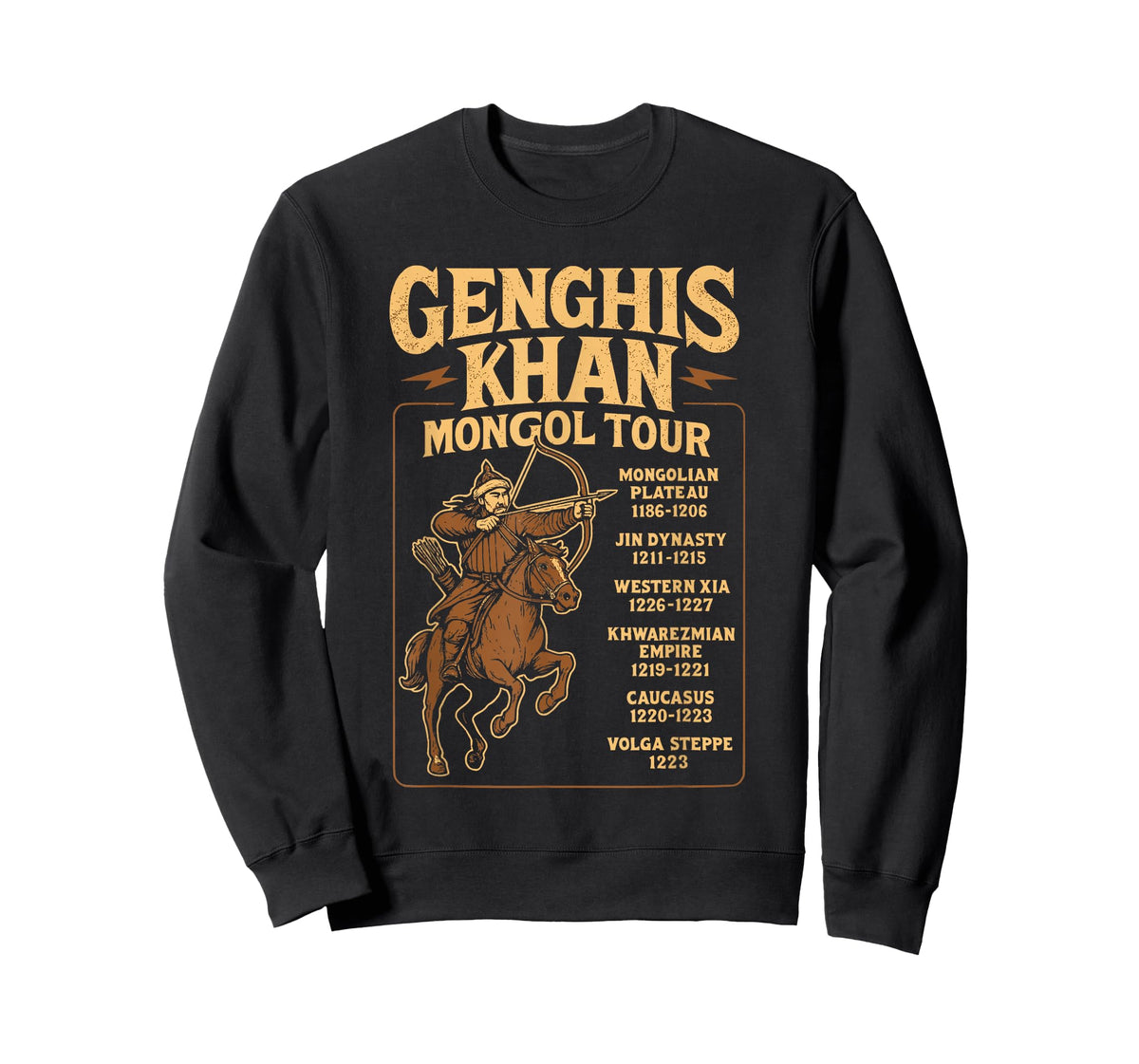Genghis Khan Mongol Tour Vintage History Design T-Shirt