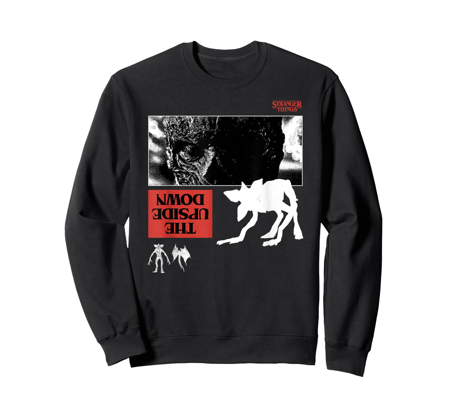 Stranger Things Demodog and Upside Down Red T-Shirt