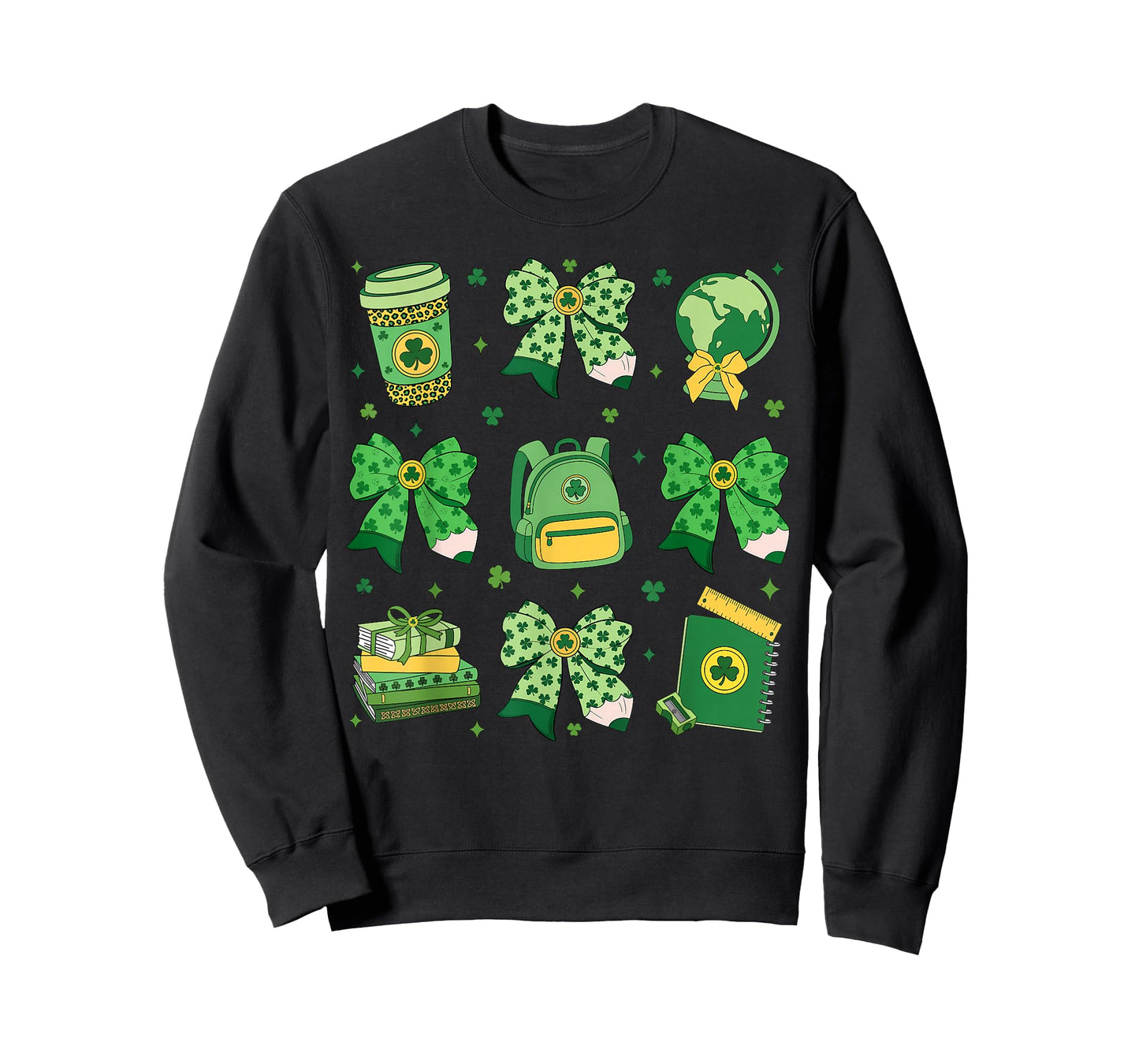 Shamrock Coquette Bow St Patrick's Day Lucky Teacher Kid T-Shirt